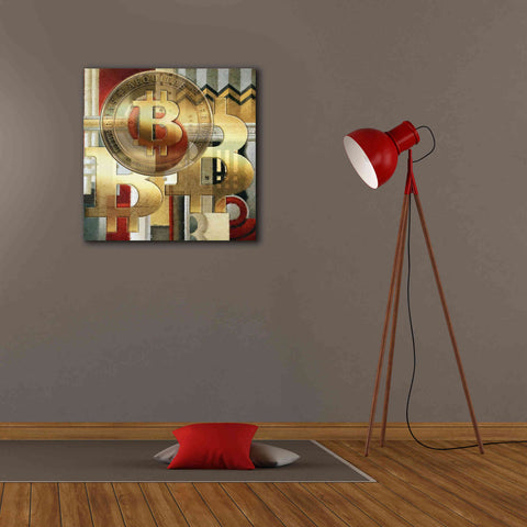 Image of 'Bitcoin Deco Seven' by Steve Hunziker Giclee Canvas Wall Art,26 x 26