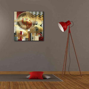 'Bitcoin Deco Seven' by Steve Hunziker Giclee Canvas Wall Art,26 x 26