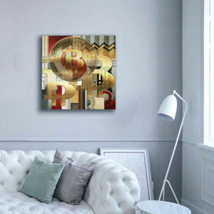 'Bitcoin Deco Seven' by Steve Hunziker Giclee Canvas Wall Art,37 x 37