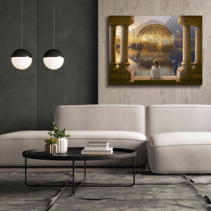'Bitcoin Deco Three' by Steve Hunziker Giclee Canvas Wall Art,54 x 40