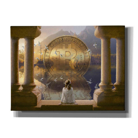 Image of 'Bitcoin Deco Three' by Steve Hunziker Giclee Canvas Wall Art