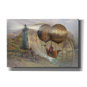 'Bitcoin Deco Two' by Steve Hunziker Giclee Canvas Wall Art