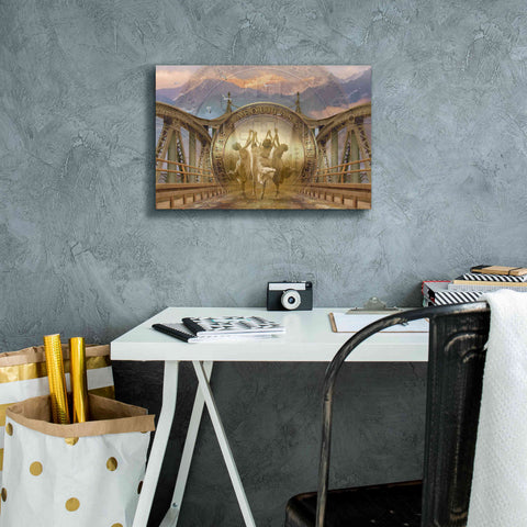 Image of 'Bitcoin Deco One' by Steve Hunziker Giclee Canvas Wall Art,18 x 12