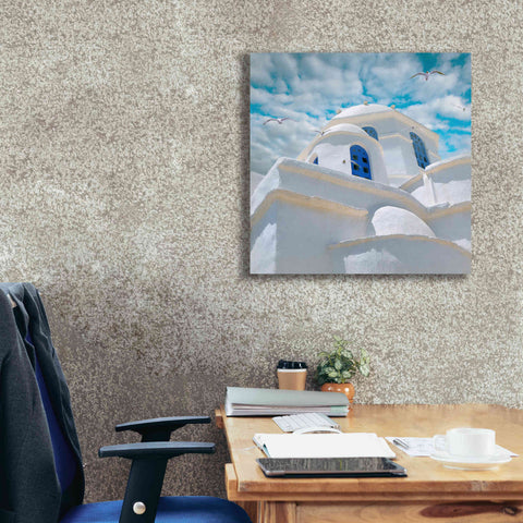 Image of 'Grecianblue Three' by Steve Hunziker Giclee Canvas Wall Art,26 x 26