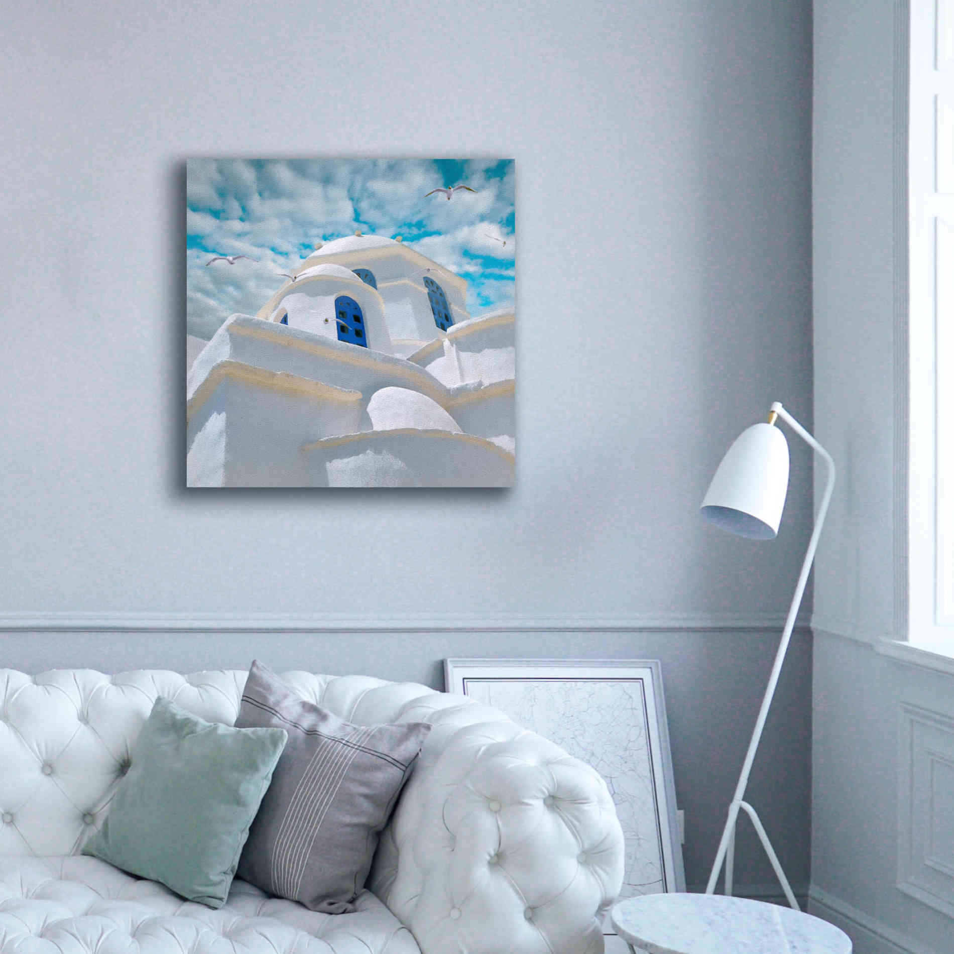 'Grecianblue Three' by Steve Hunziker Giclee Canvas Wall Art,37 x 37