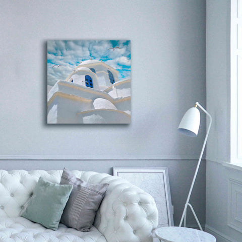 Image of 'Grecianblue Three' by Steve Hunziker Giclee Canvas Wall Art,37 x 37