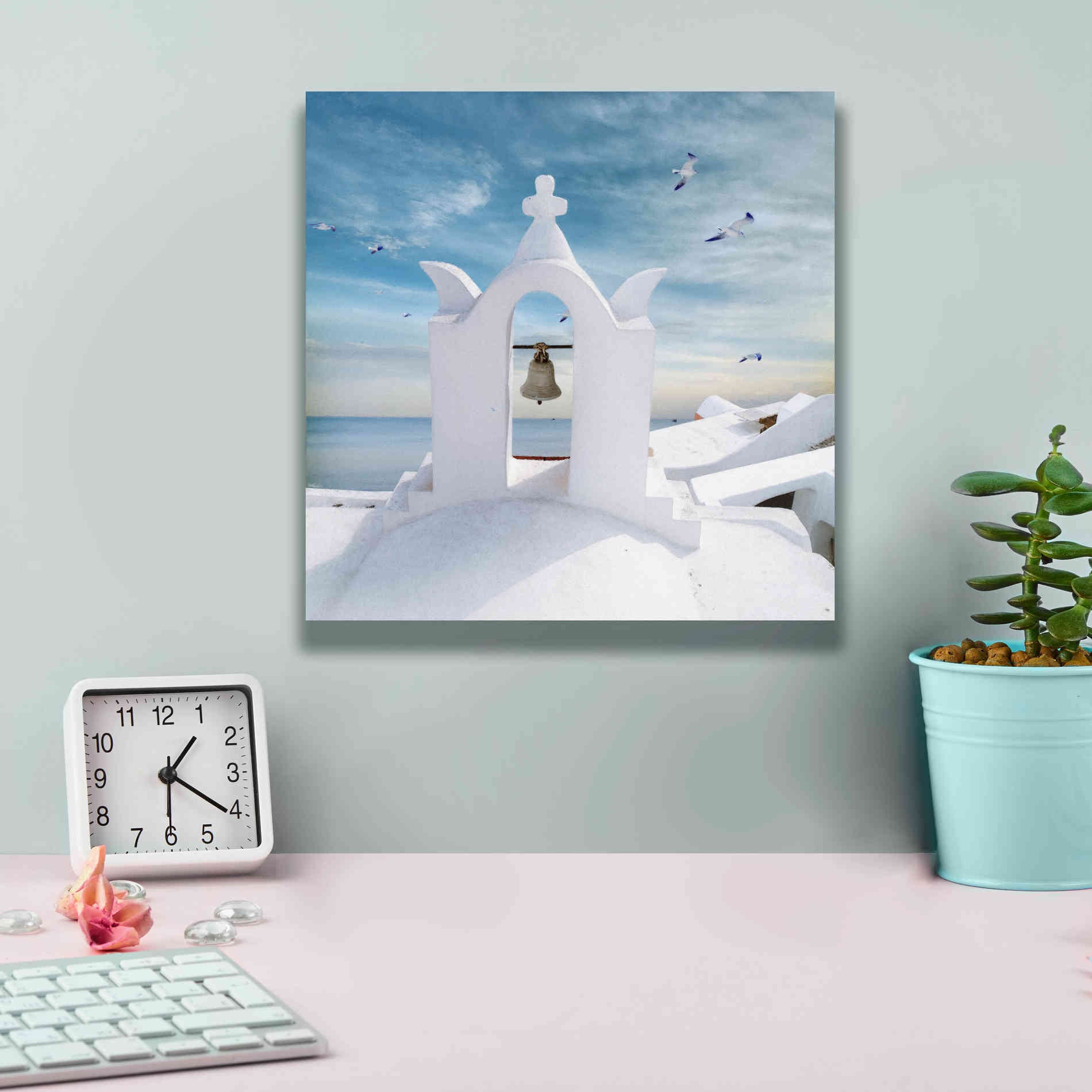 'Grecianblue Two' by Steve Hunziker Giclee Canvas Wall Art,12 x 12