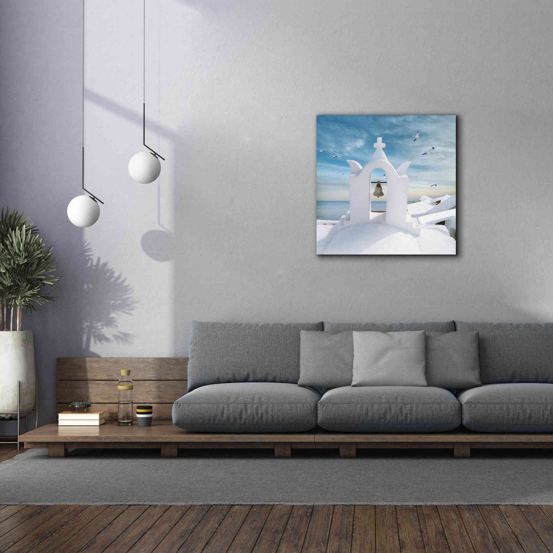 'Grecianblue Two' by Steve Hunziker Giclee Canvas Wall Art,37 x 37