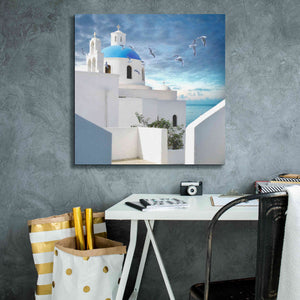 'Grecianblue One' by Steve Hunziker Giclee Canvas Wall Art,26 x 26