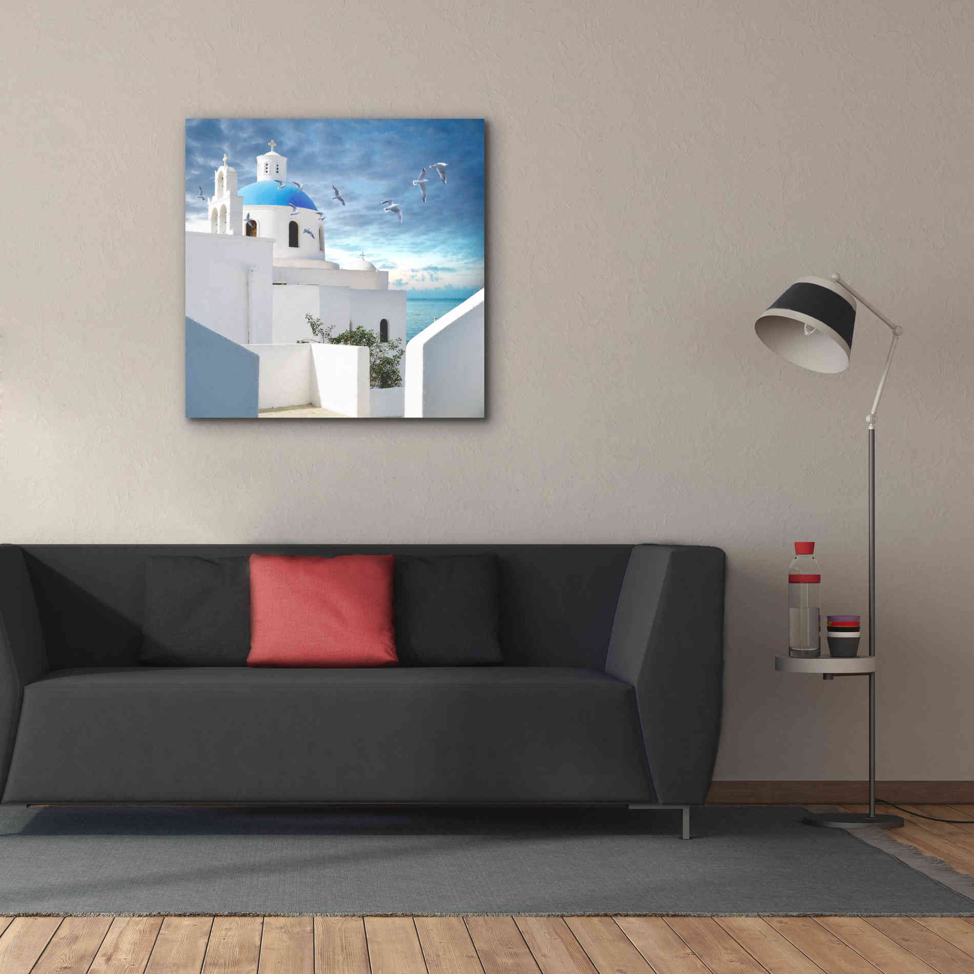 'Grecianblue One' by Steve Hunziker Giclee Canvas Wall Art,37 x 37