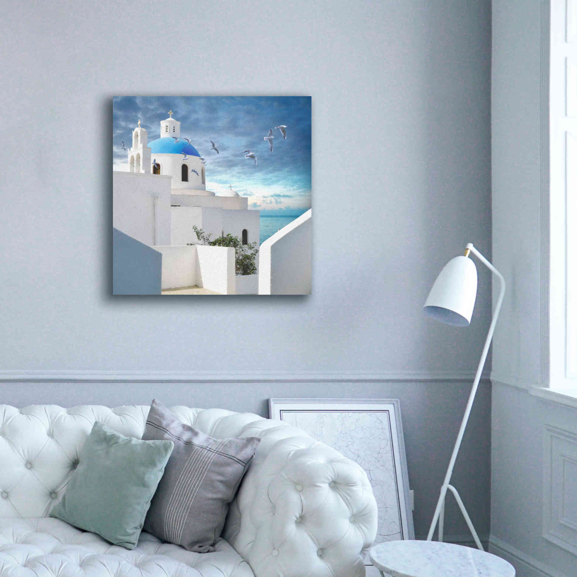 'Grecianblue One' by Steve Hunziker Giclee Canvas Wall Art,37 x 37