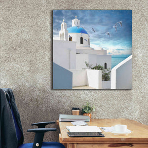'Grecianblue One' by Steve Hunziker Giclee Canvas Wall Art,37 x 37