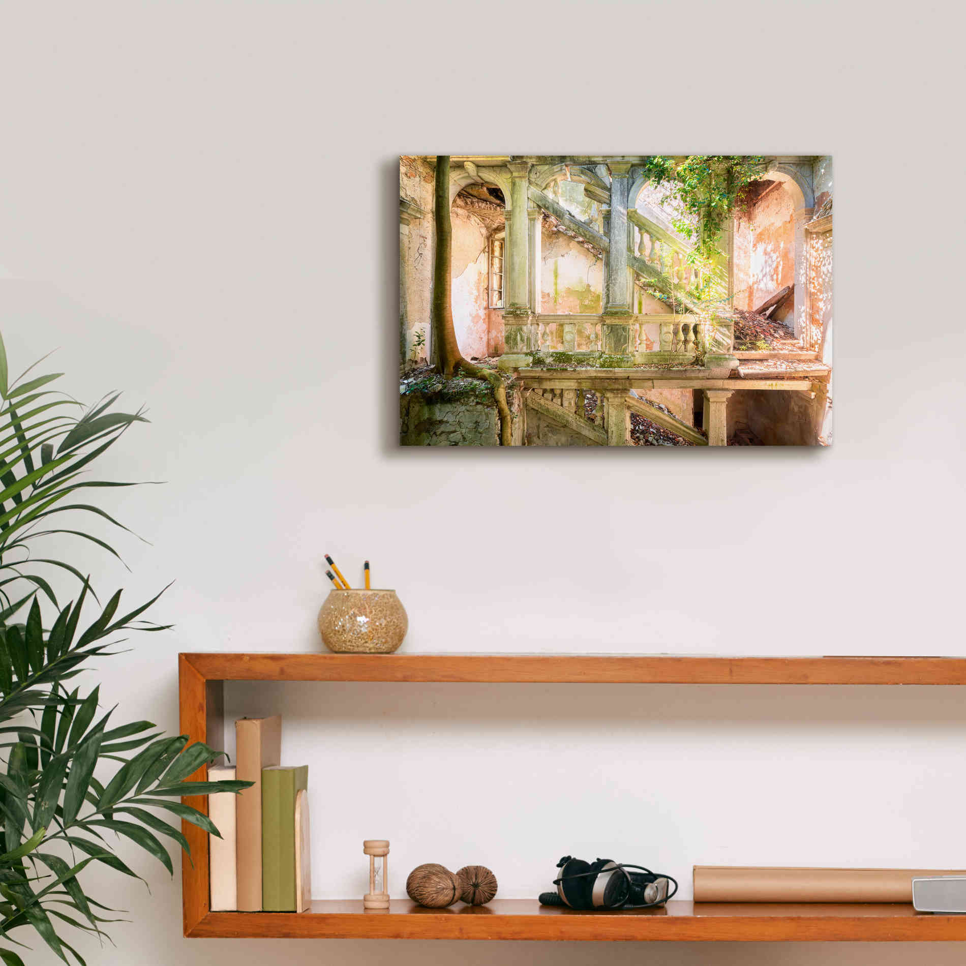 'Poetic Villa Ruin' by Roman Robroek Giclee Canvas Wall Art,18 x 12