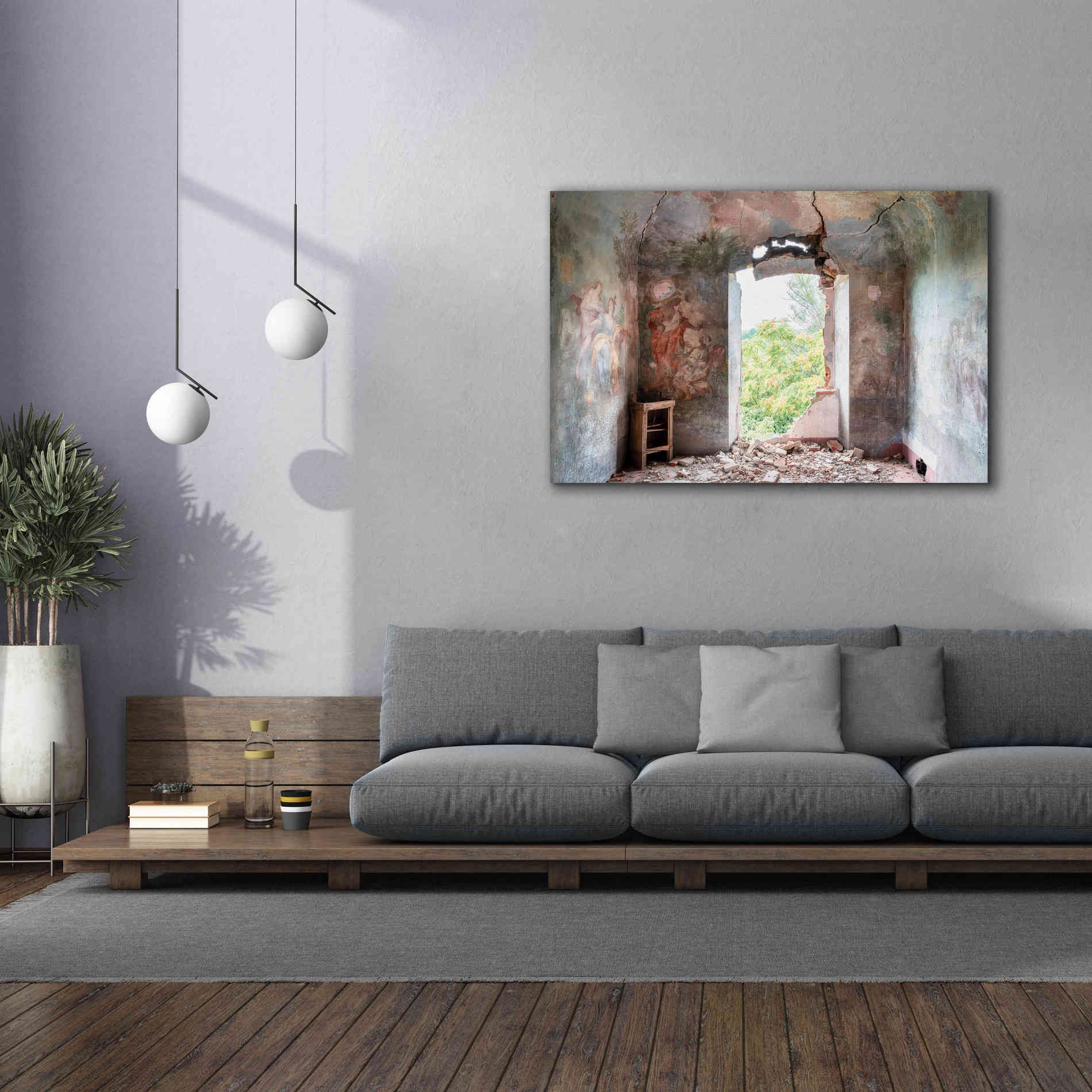 'Crack In The Wall' by Roman Robroek Giclee Canvas Wall Art,60 x 40