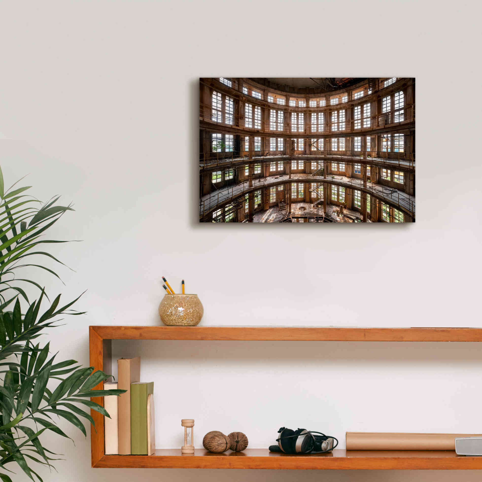 'Industrial Tower' by Roman Robroek Giclee Canvas Wall Art,18 x 12