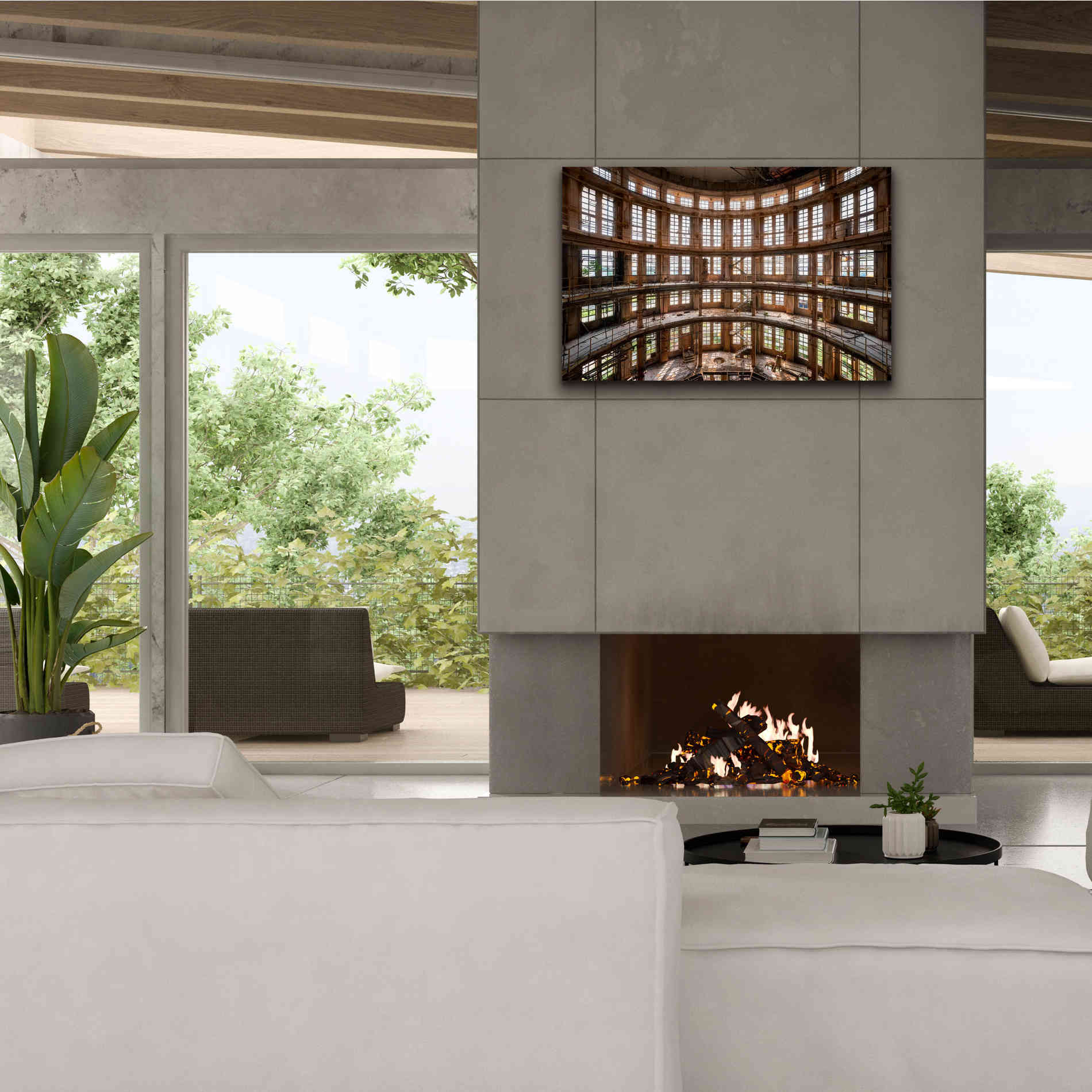 'Industrial Tower' by Roman Robroek Giclee Canvas Wall Art,40 x 26