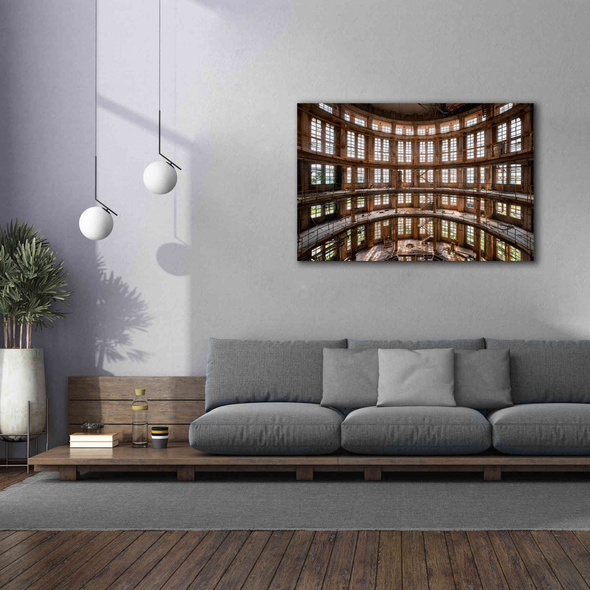 'Industrial Tower' by Roman Robroek Giclee Canvas Wall Art,60 x 40