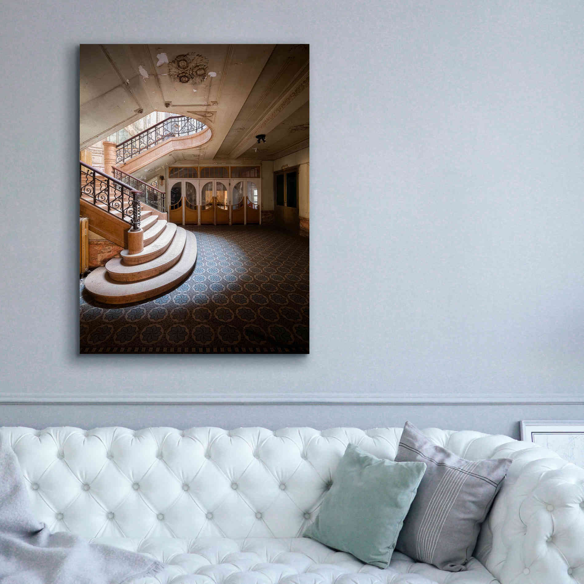 'Stairs From The Side' by Roman Robroek Giclee Canvas Wall Art,40 x 54