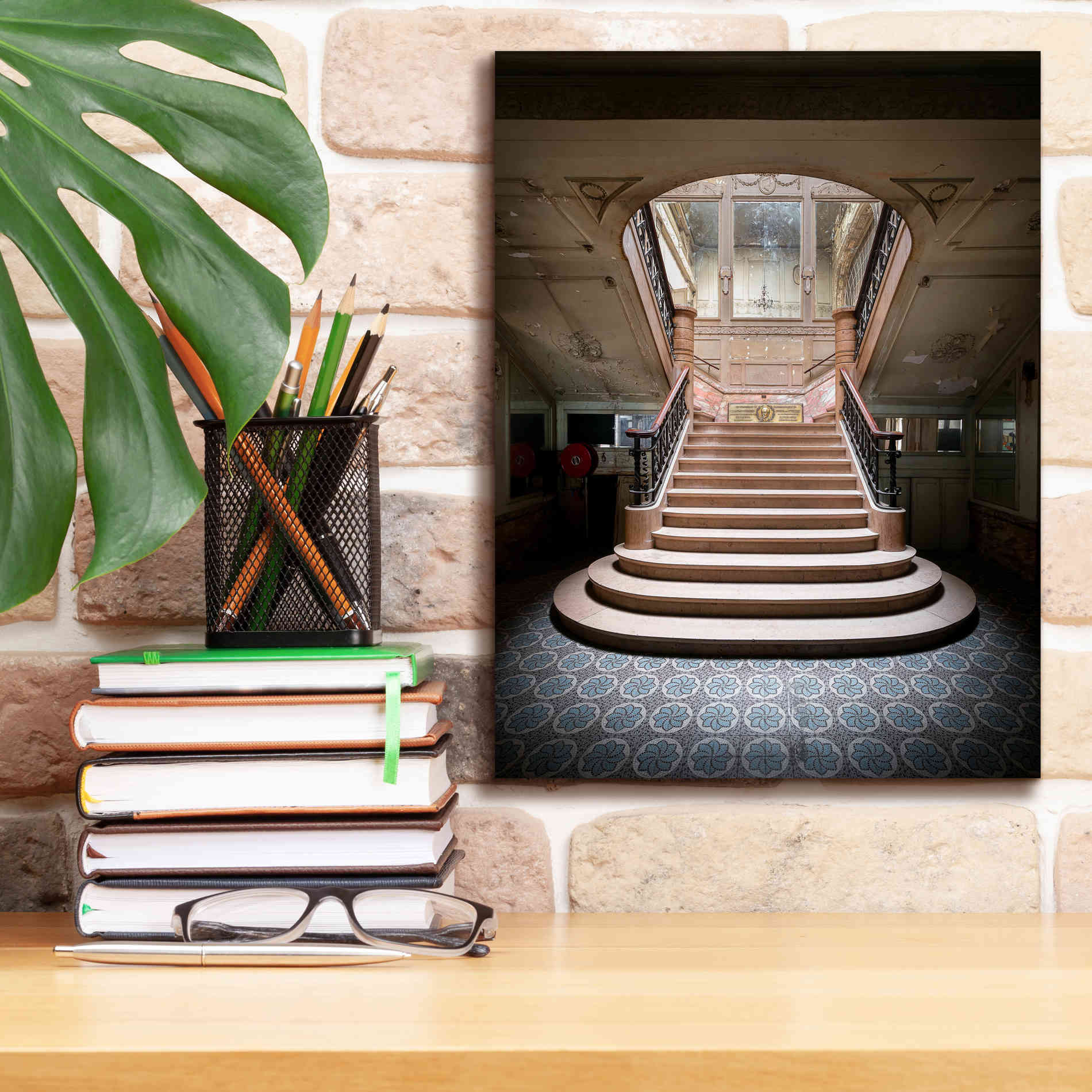 'Light On The Staircase' by Roman Robroek Giclee Canvas Wall Art,12 x 16