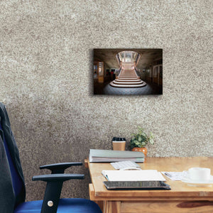'Elegant Stairs Dark' by Roman Robroek Giclee Canvas Wall Art,18 x 12