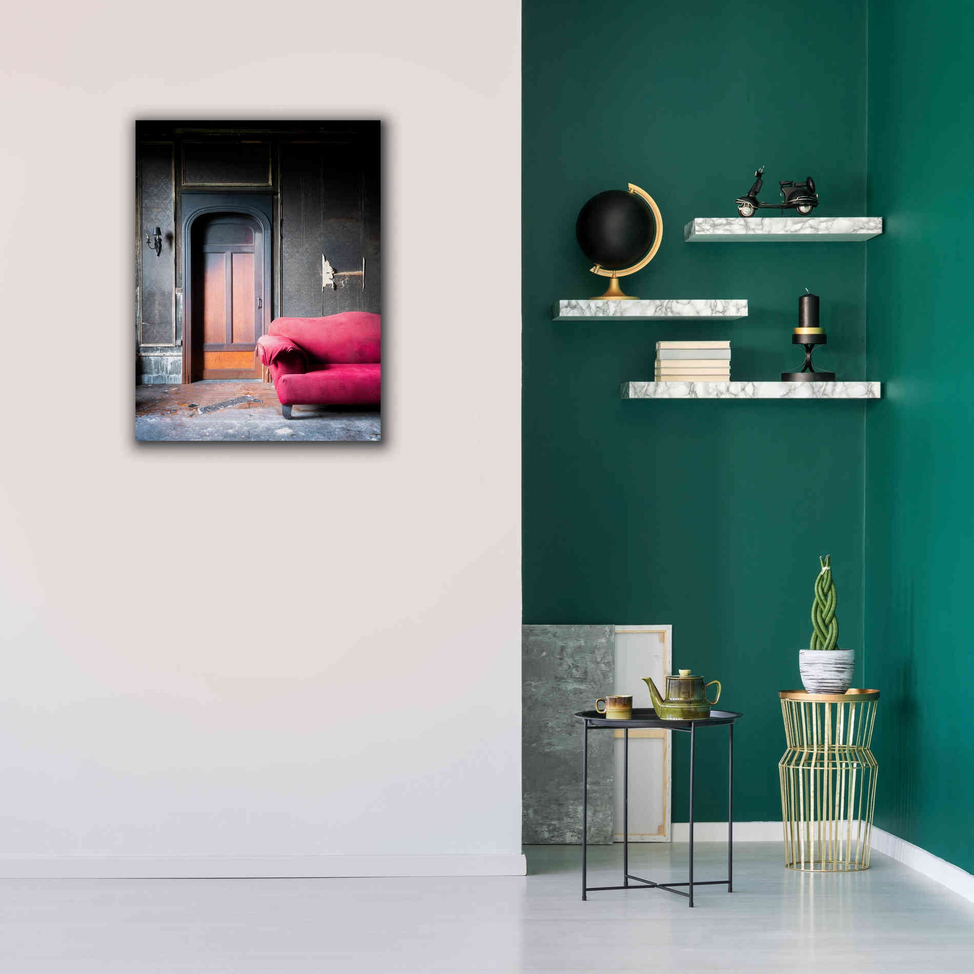 'Burned Bedroom' by Roman Robroek Giclee Canvas Wall Art,26 x 34