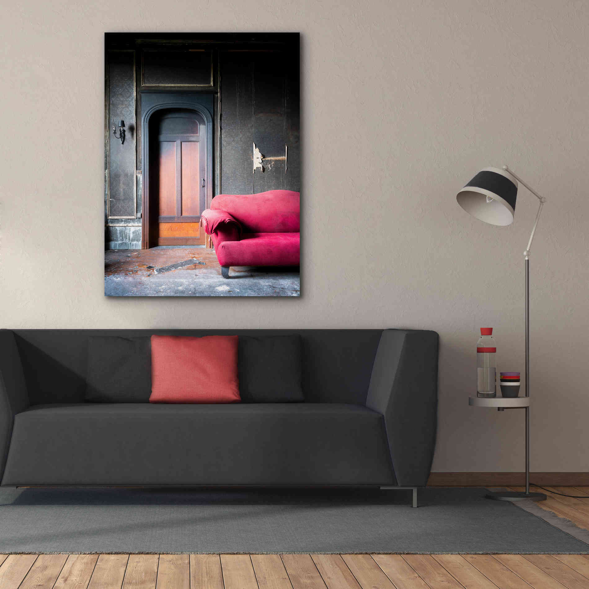 'Burned Bedroom' by Roman Robroek Giclee Canvas Wall Art,40 x 54
