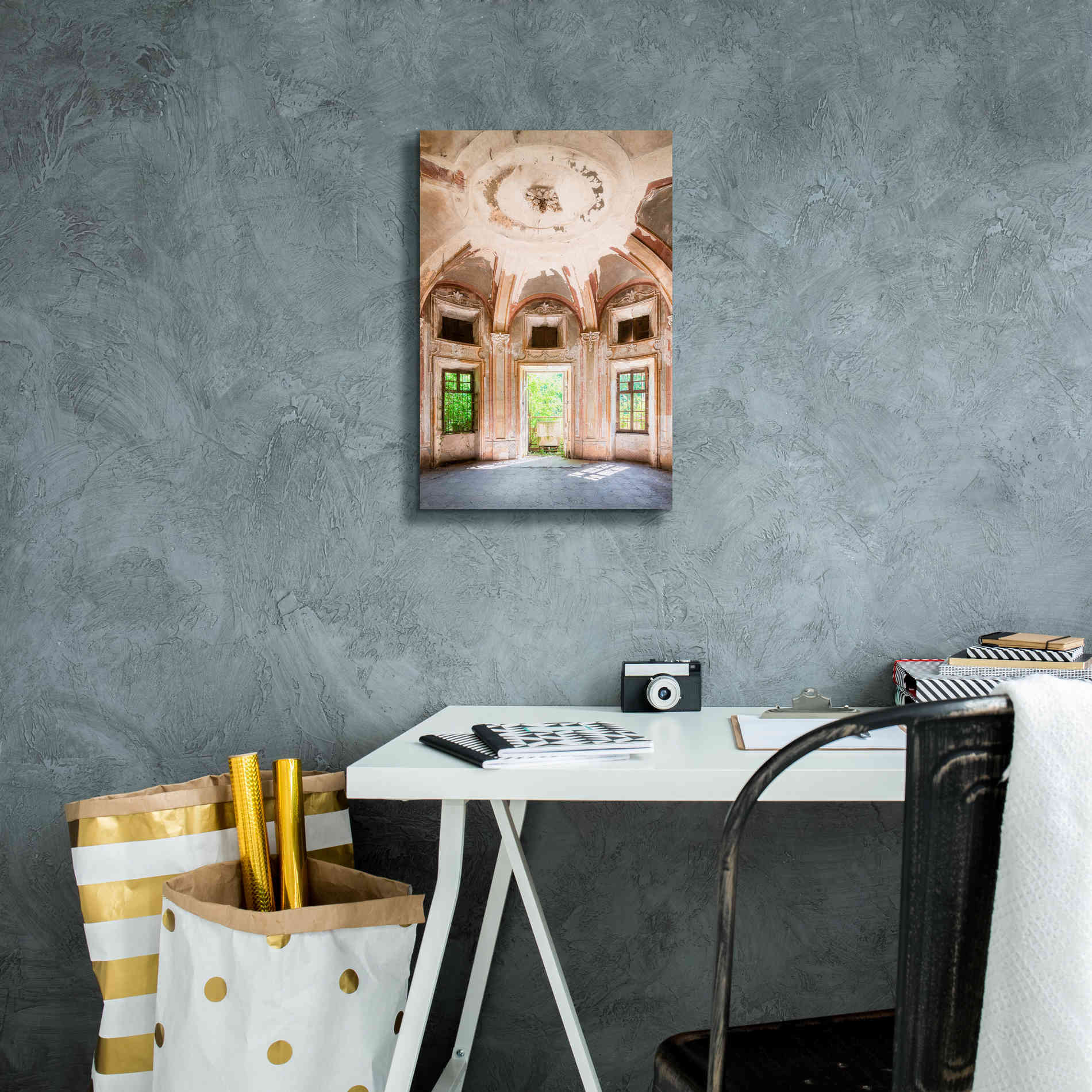 'Concrete Main Entrance' by Roman Robroek Giclee Canvas Wall Art,12 x 18