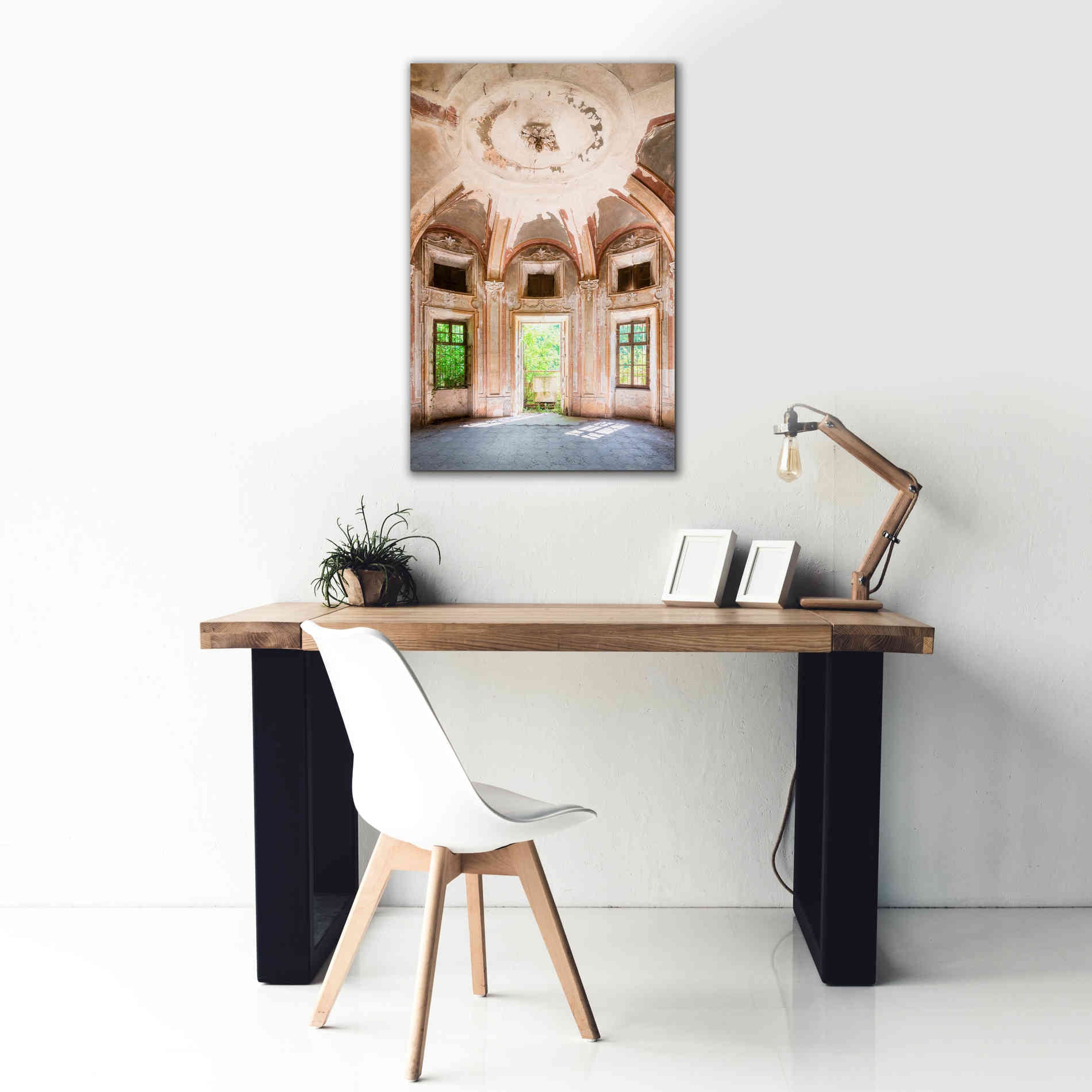 'Concrete Main Entrance' by Roman Robroek Giclee Canvas Wall Art,26 x 40
