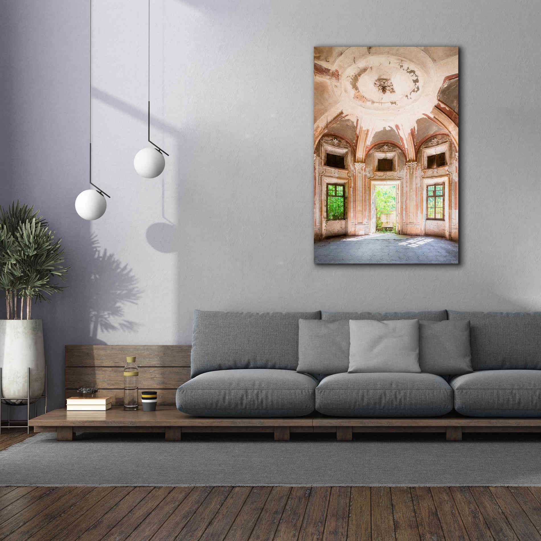 'Concrete Main Entrance' by Roman Robroek Giclee Canvas Wall Art,40 x 60