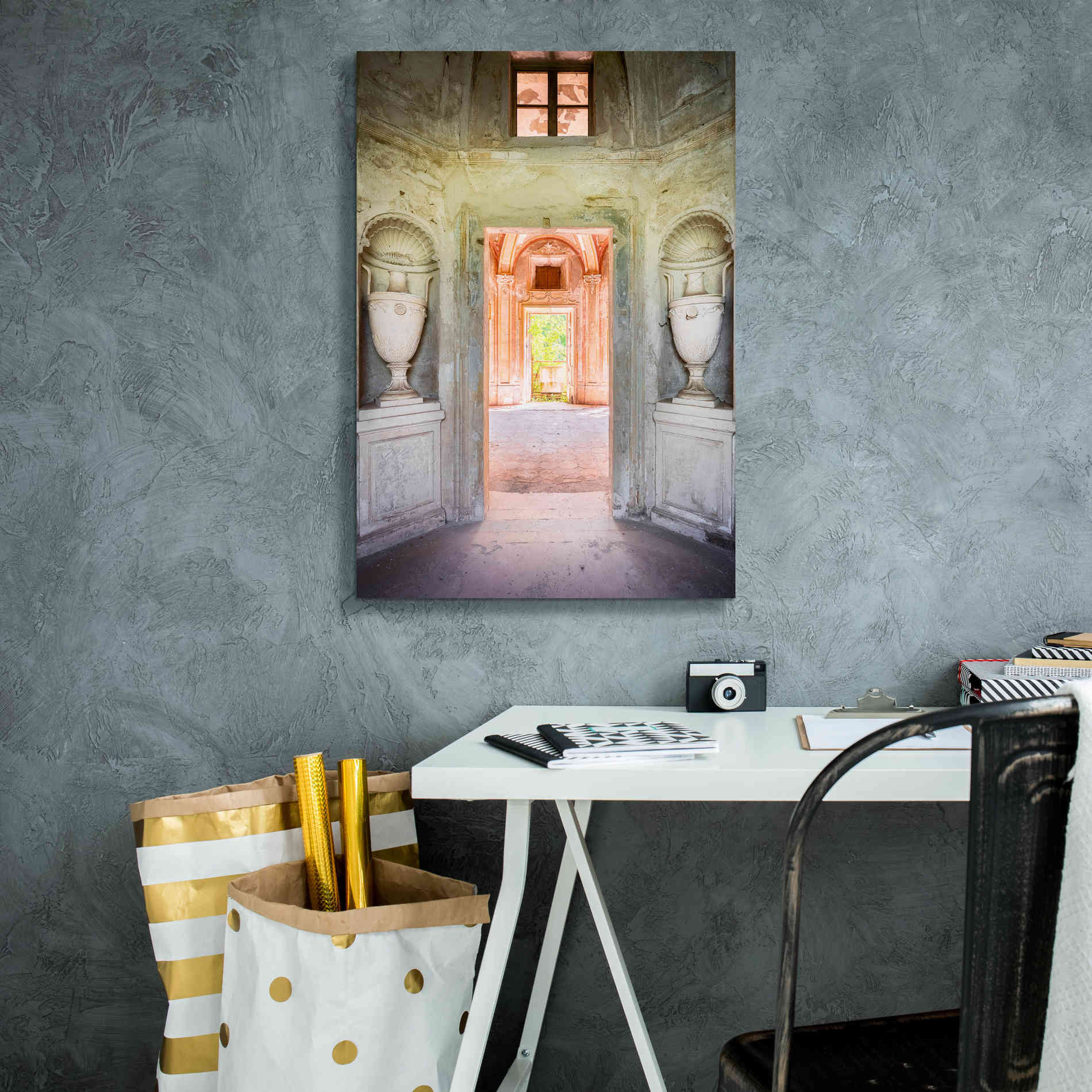 'Concrete Vases' by Roman Robroek Giclee Canvas Wall Art,18 x 26