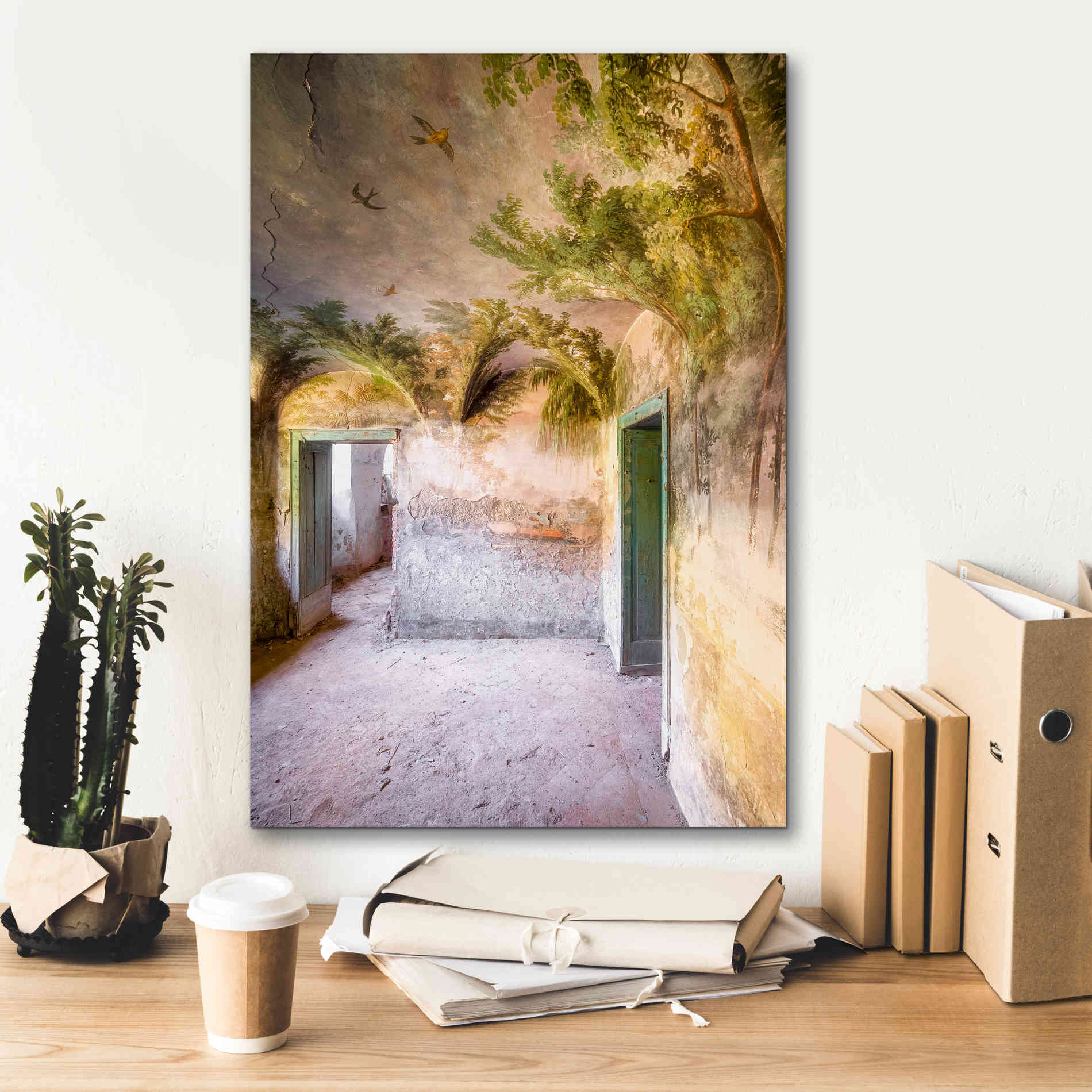 'Palm Room' by Roman Robroek Giclee Canvas Wall Art,18 x 26