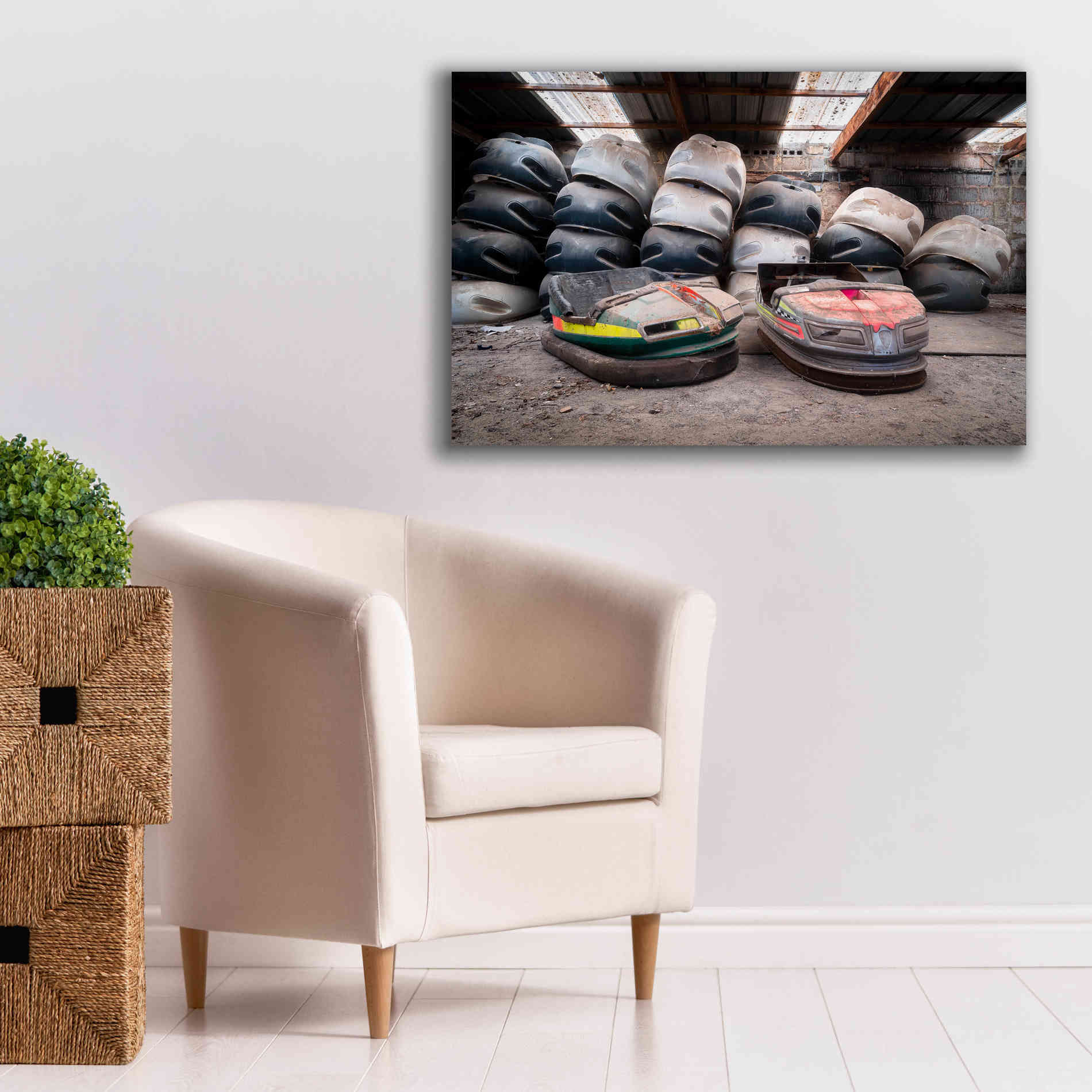 'Bumper Cars' by Roman Robroek Giclee Canvas Wall Art,40 x 26