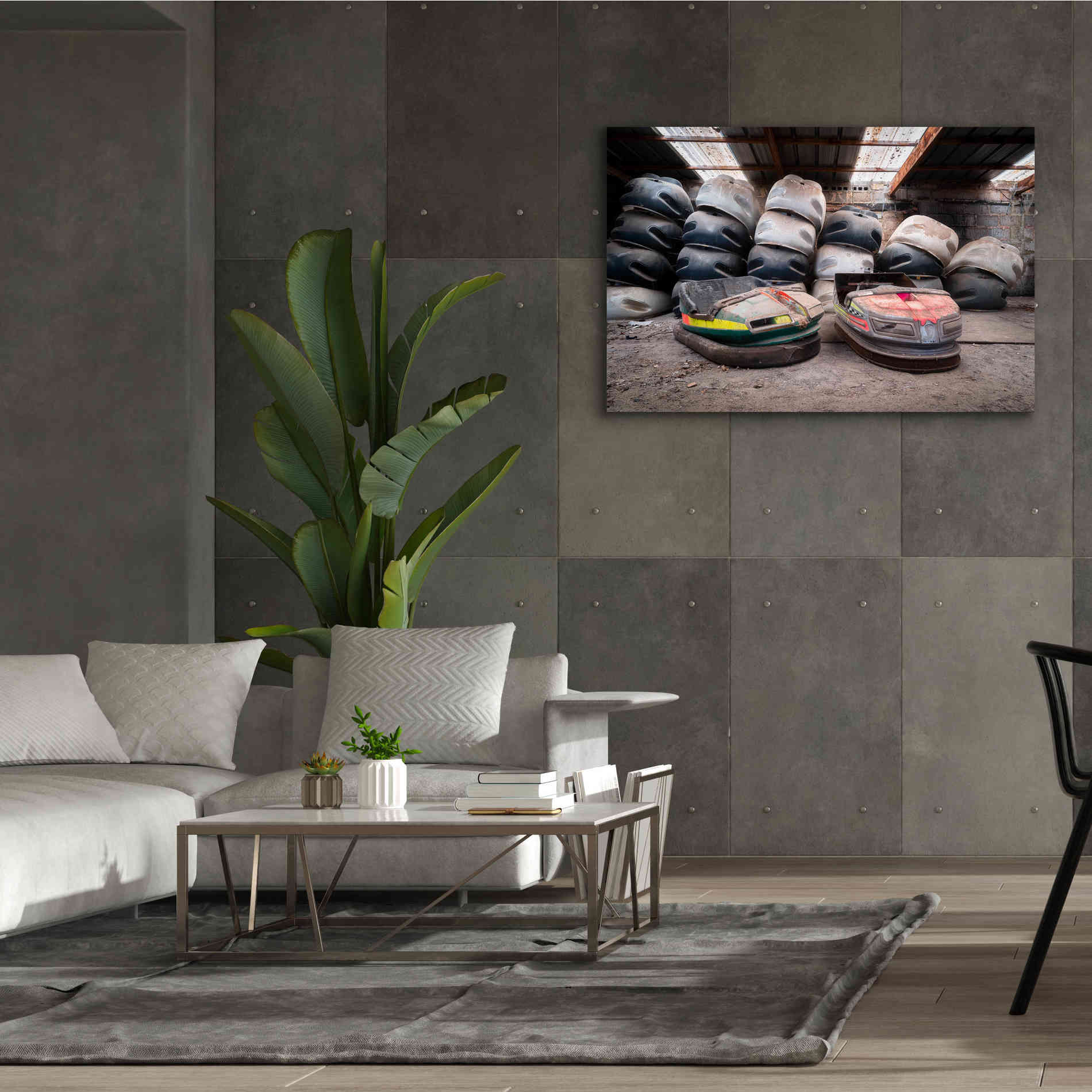 'Bumper Cars' by Roman Robroek Giclee Canvas Wall Art,60 x 40