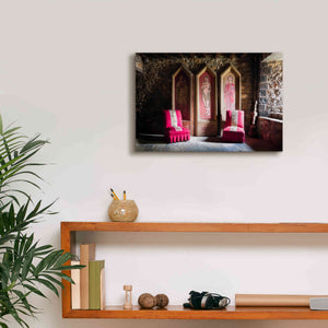 'Colorful Chairs' by Roman Robroek Giclee Canvas Wall Art,18 x 12