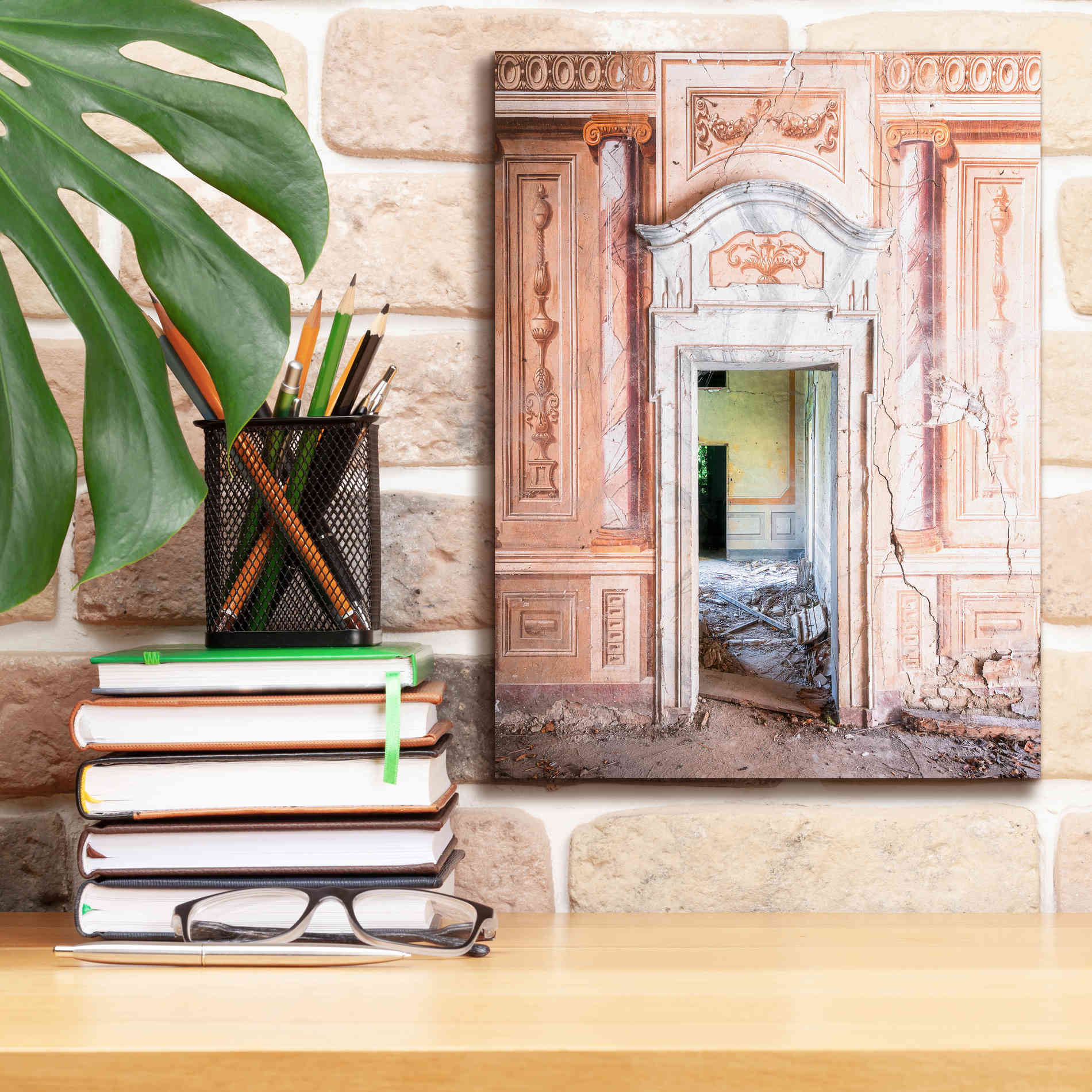 'Decorated Entrance' by Roman Robroek Giclee Canvas Wall Art,12 x 16