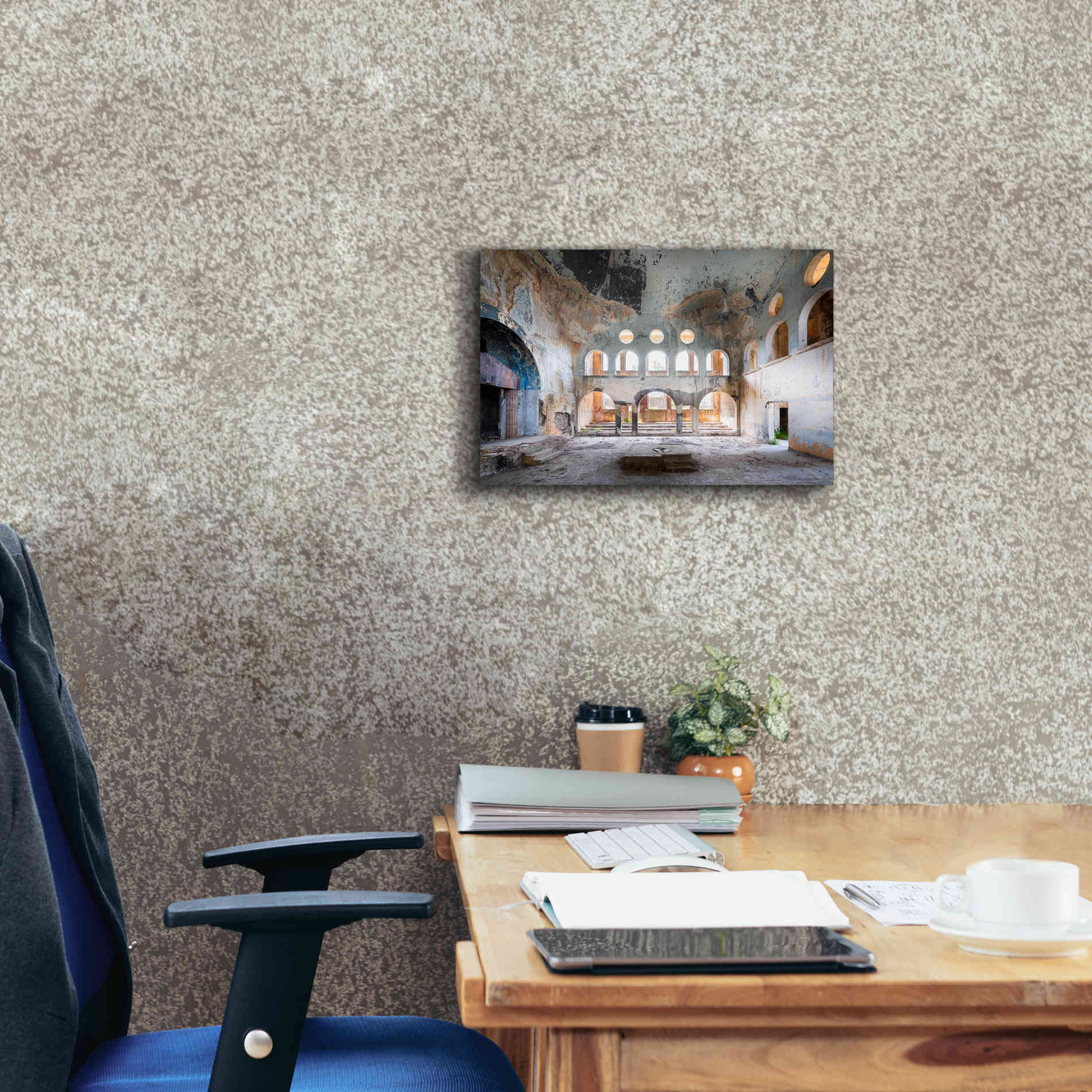 'Concrete Synagogue' by Roman Robroek Giclee Canvas Wall Art,18 x 12