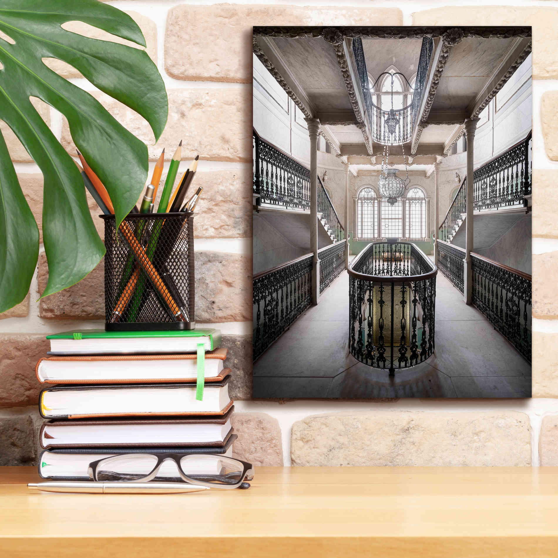 'Sursock Staircase' by Roman Robroek Giclee Canvas Wall Art,12 x 16