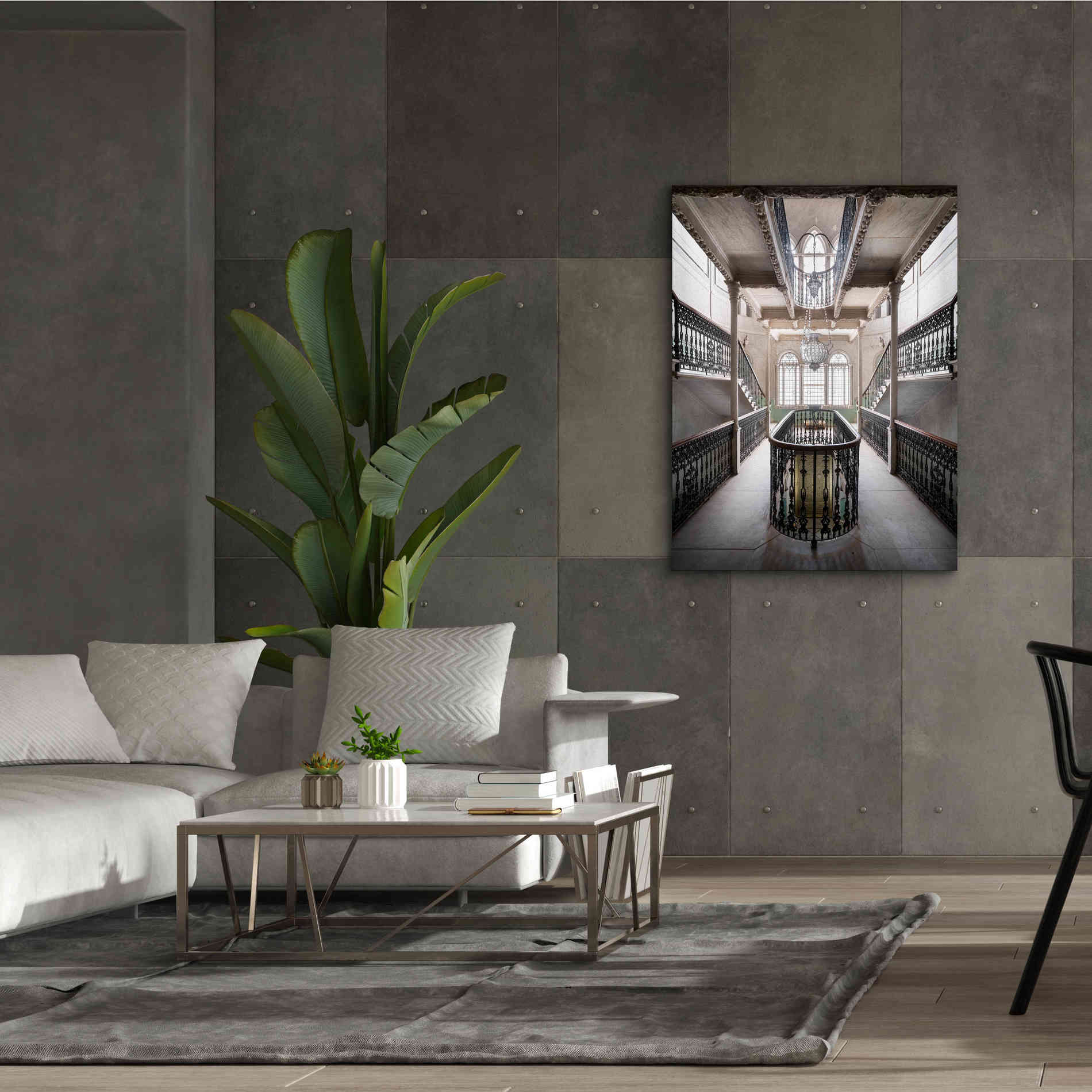 'Sursock Staircase' by Roman Robroek Giclee Canvas Wall Art,40 x 54