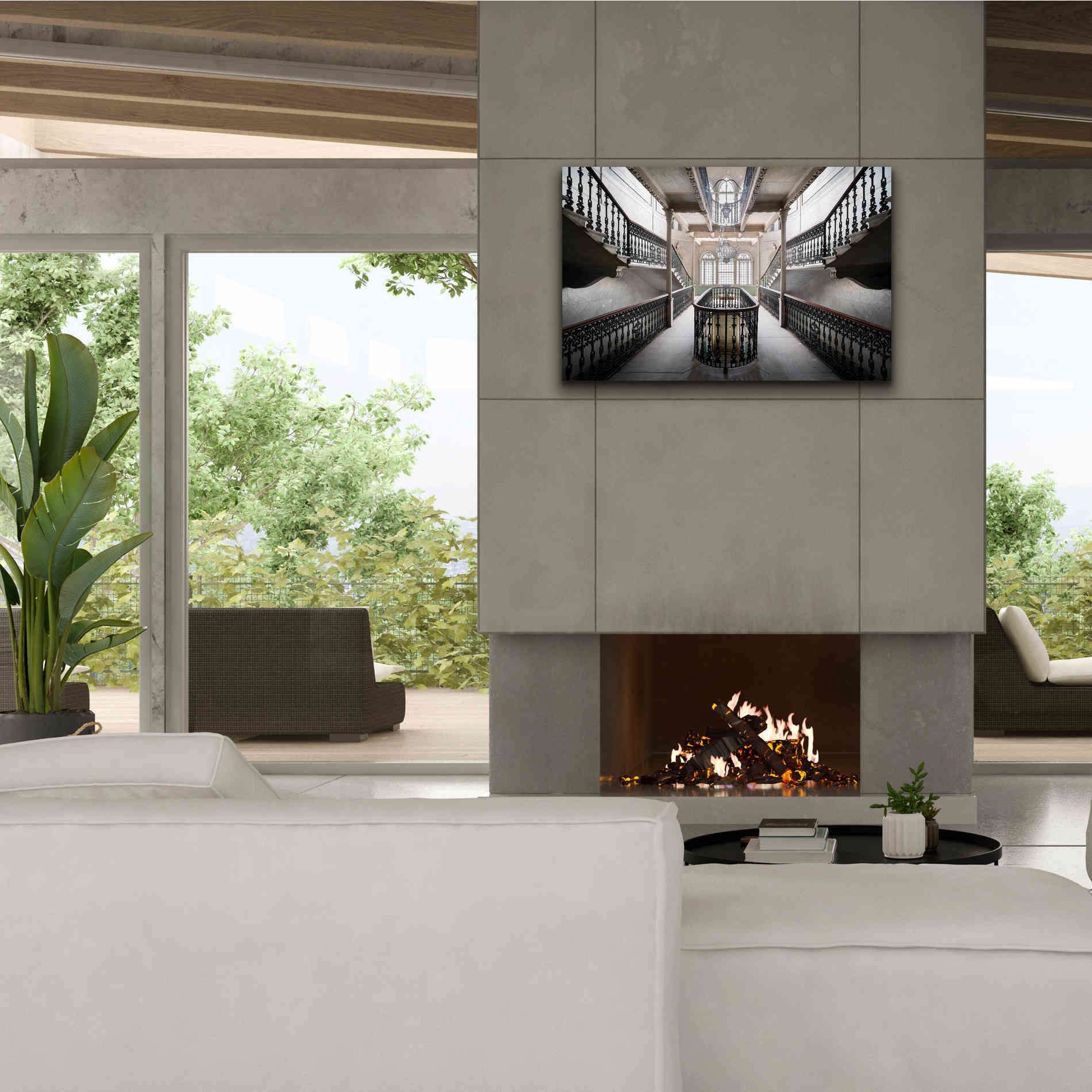 'Elegant Stairs' by Roman Robroek Giclee Canvas Wall Art,40 x 26