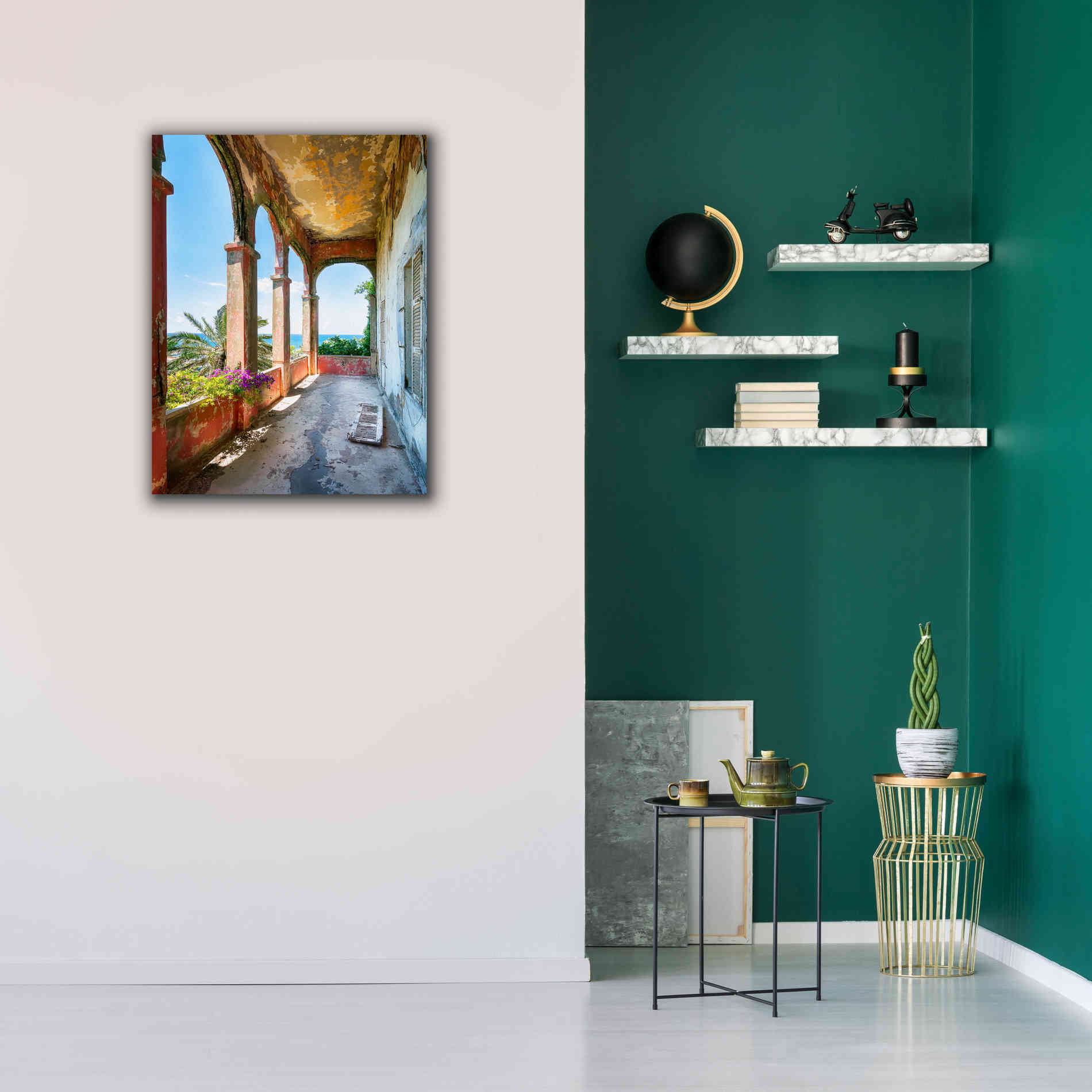 'Romantic Balcony' by Roman Robroek Giclee Canvas Wall Art,26 x 34