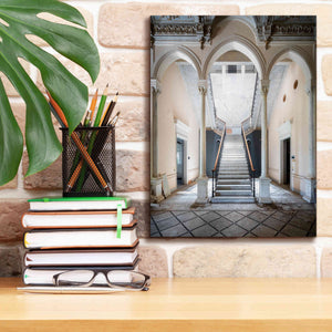 'Gray Staircase' by Roman Robroek Giclee Canvas Wall Art,12 x 16