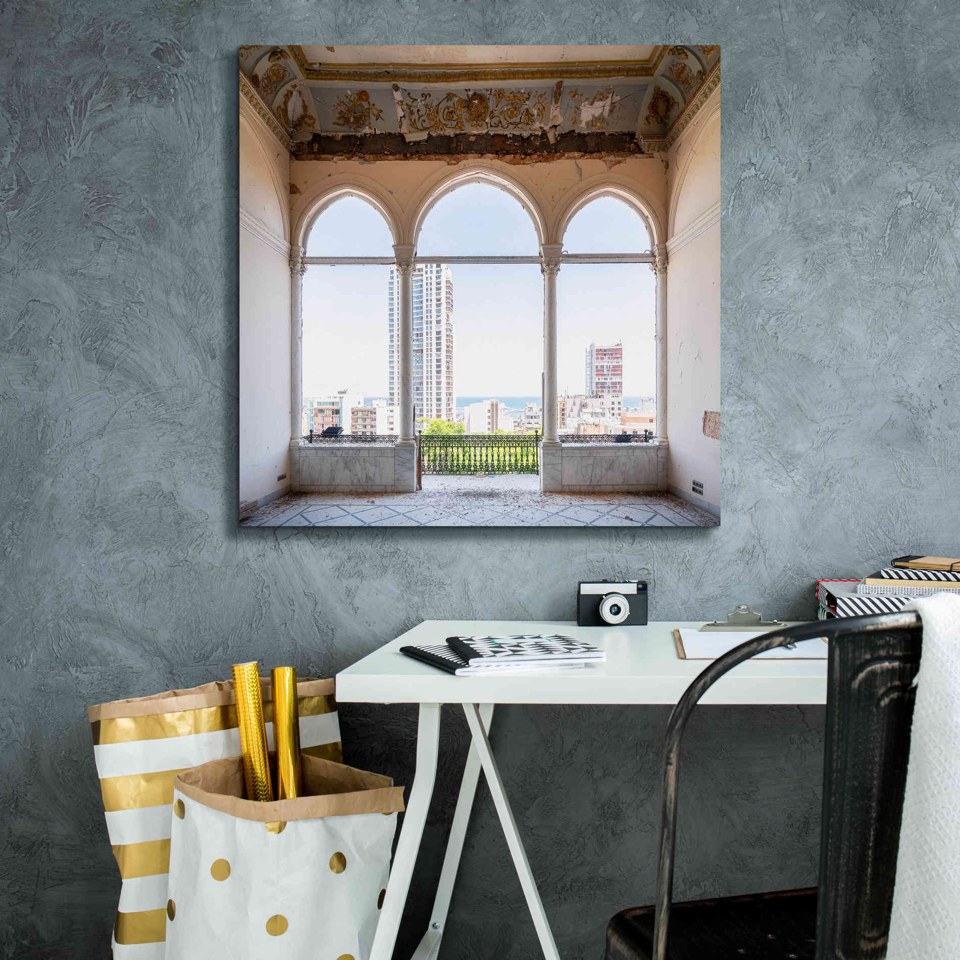 'View At The Sea' by Roman Robroek Giclee Canvas Wall Art,26 x 26