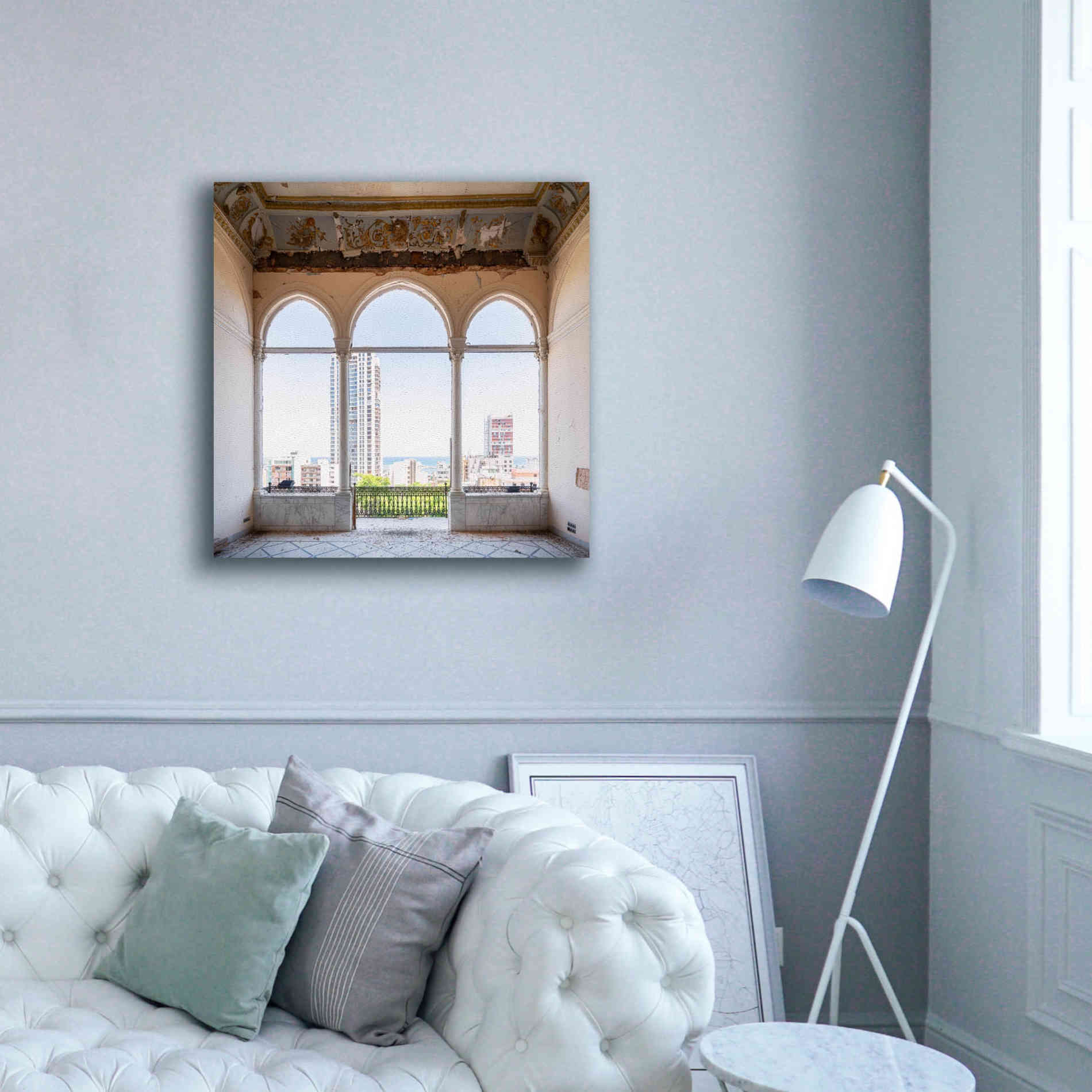 'View At The Sea' by Roman Robroek Giclee Canvas Wall Art,37 x 37