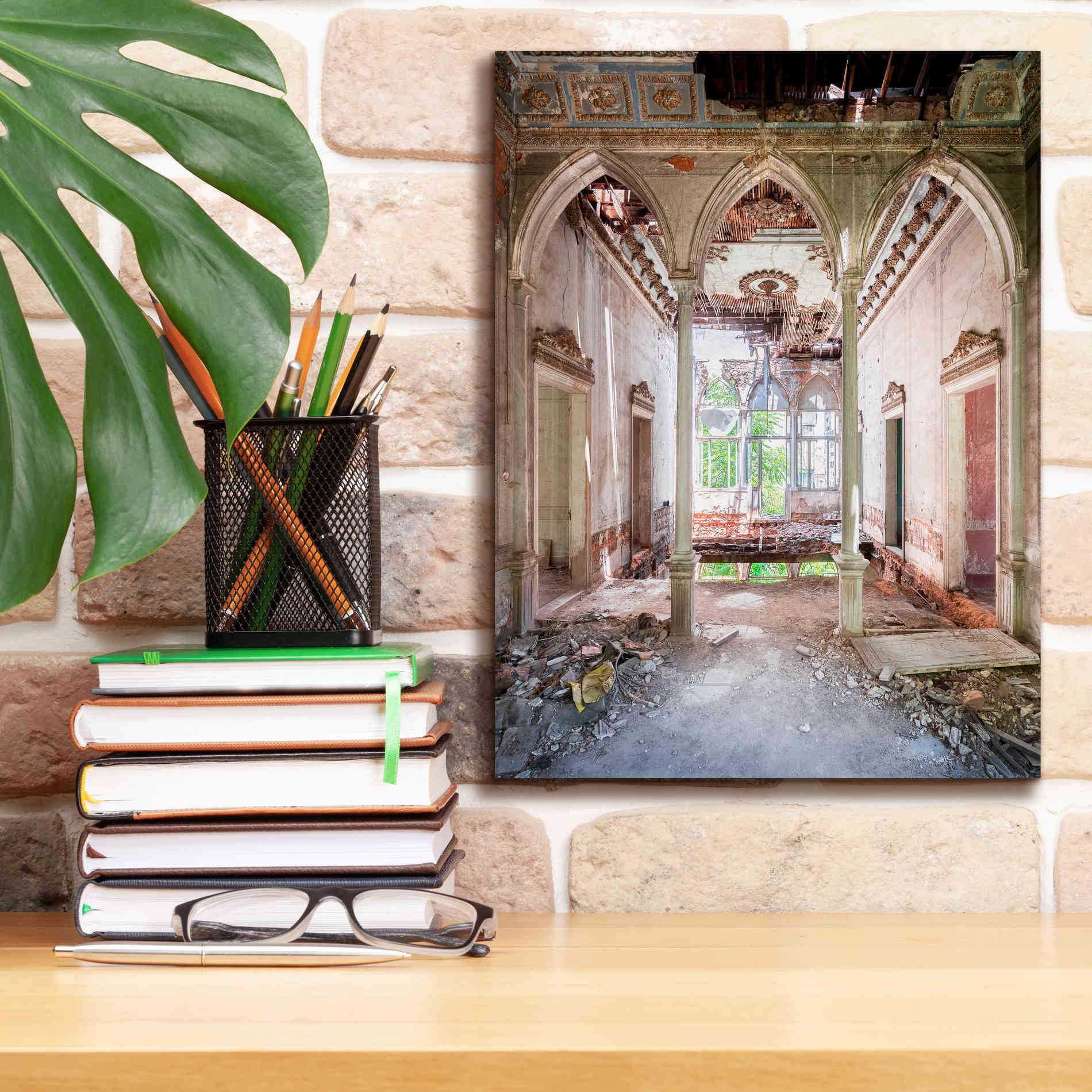 'Damaged Palace' by Roman Robroek Giclee Canvas Wall Art,12 x 16