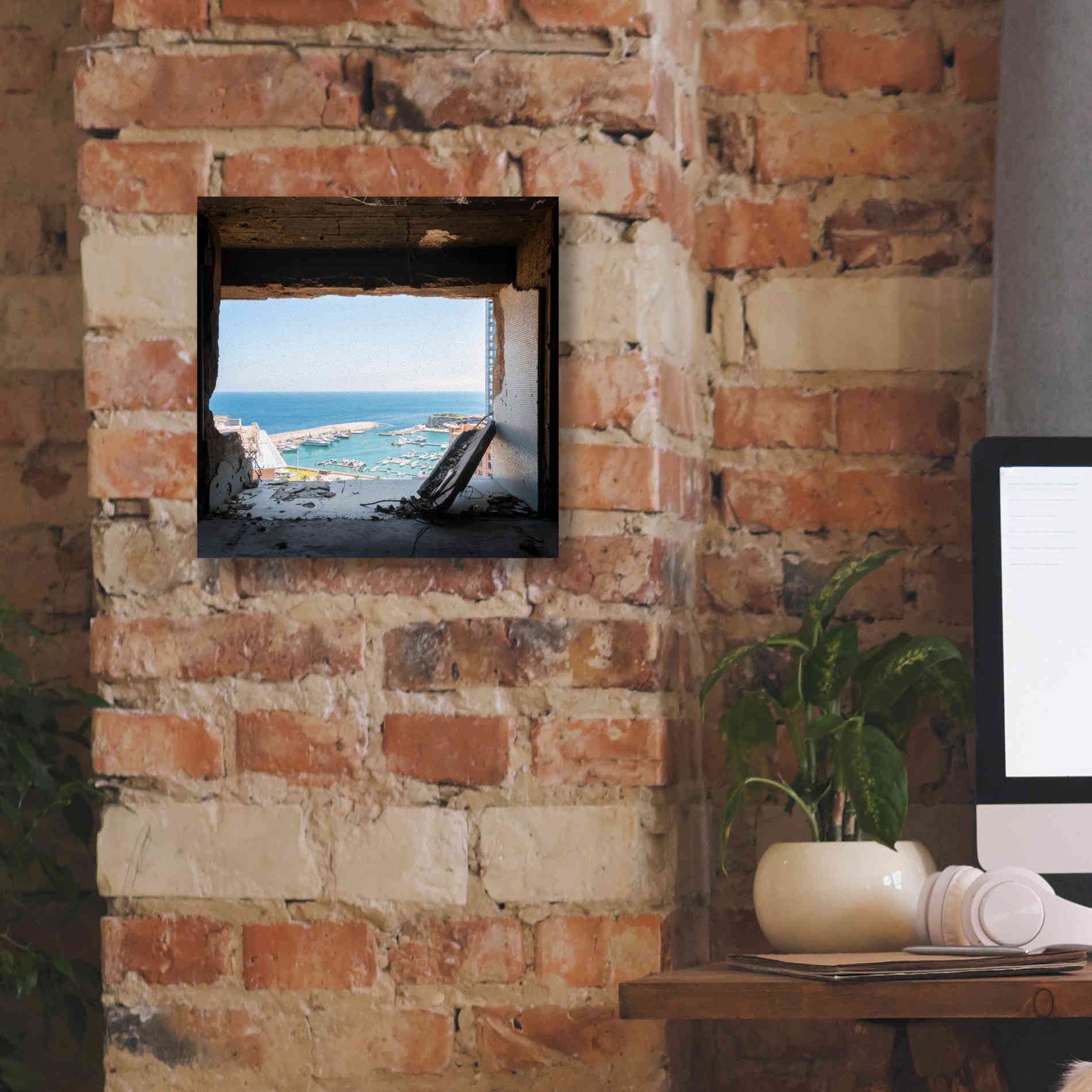 'Broken Sea View' by Roman Robroek Giclee Canvas Wall Art,12 x 12