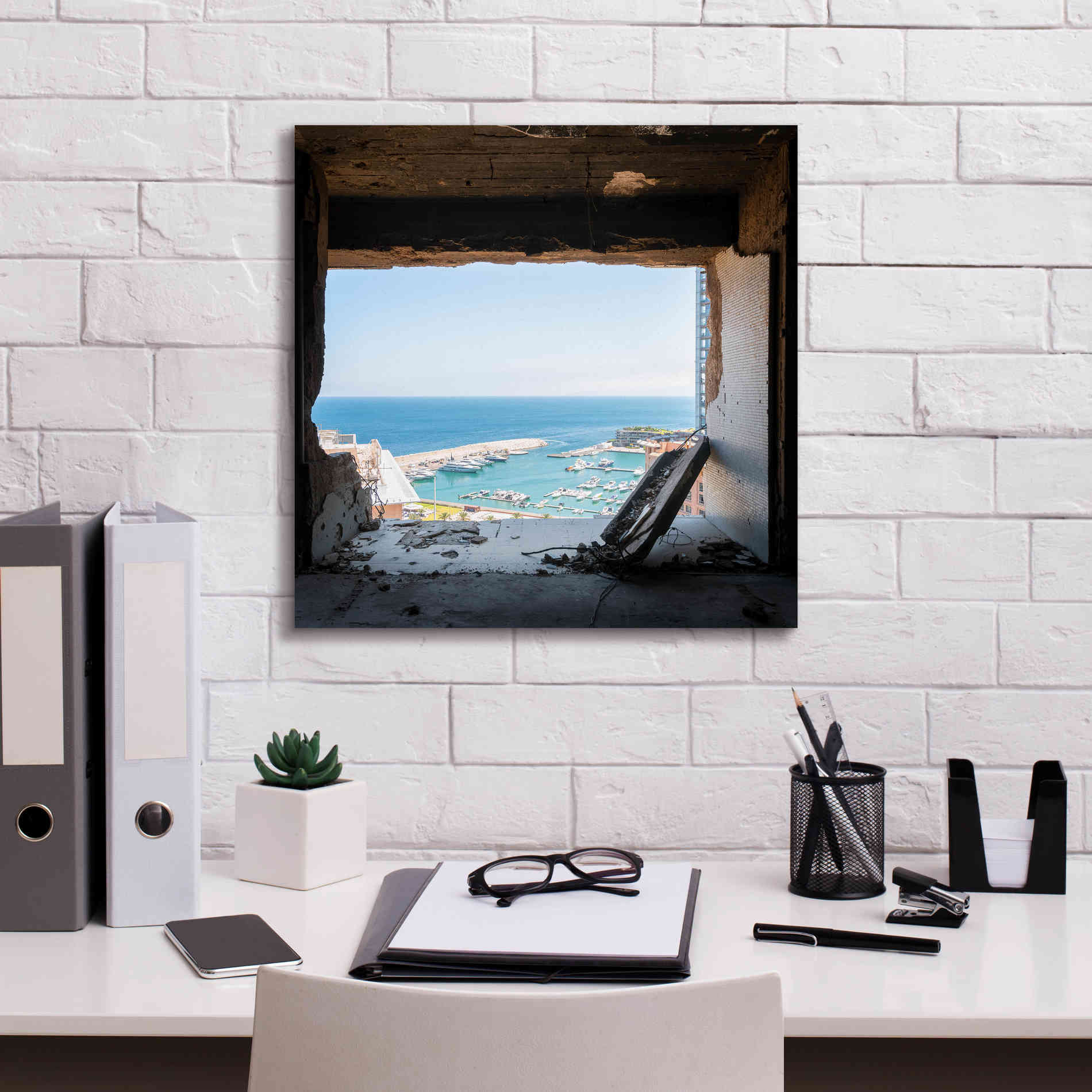 'Broken Sea View' by Roman Robroek Giclee Canvas Wall Art,18 x 18