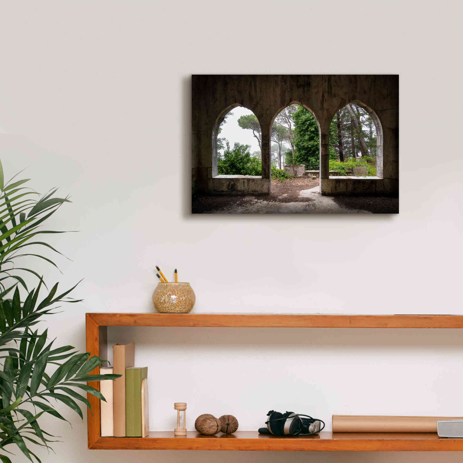 'Tripple Arches' by Roman Robroek Giclee Canvas Wall Art,18 x 12