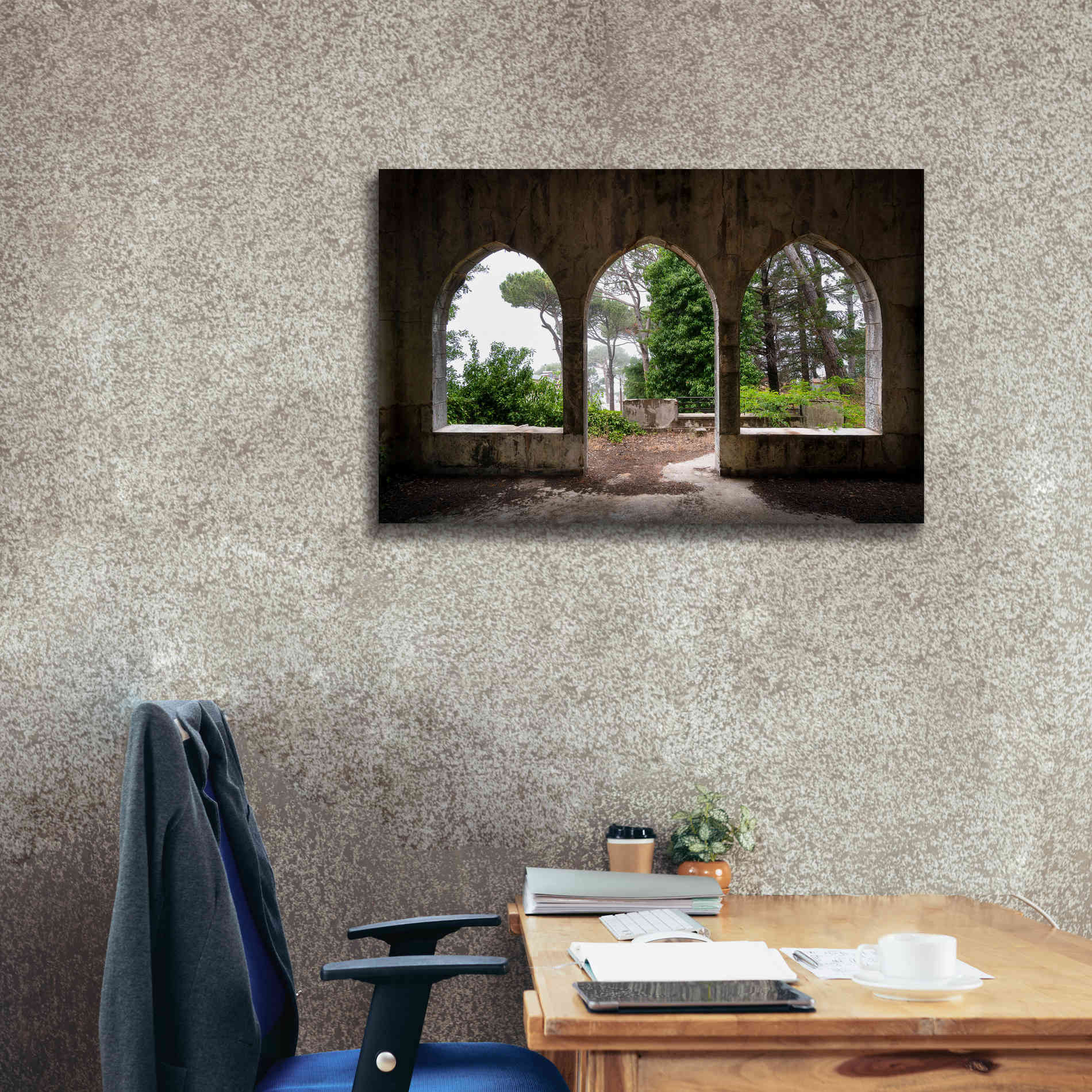 'Tripple Arches' by Roman Robroek Giclee Canvas Wall Art,40 x 26
