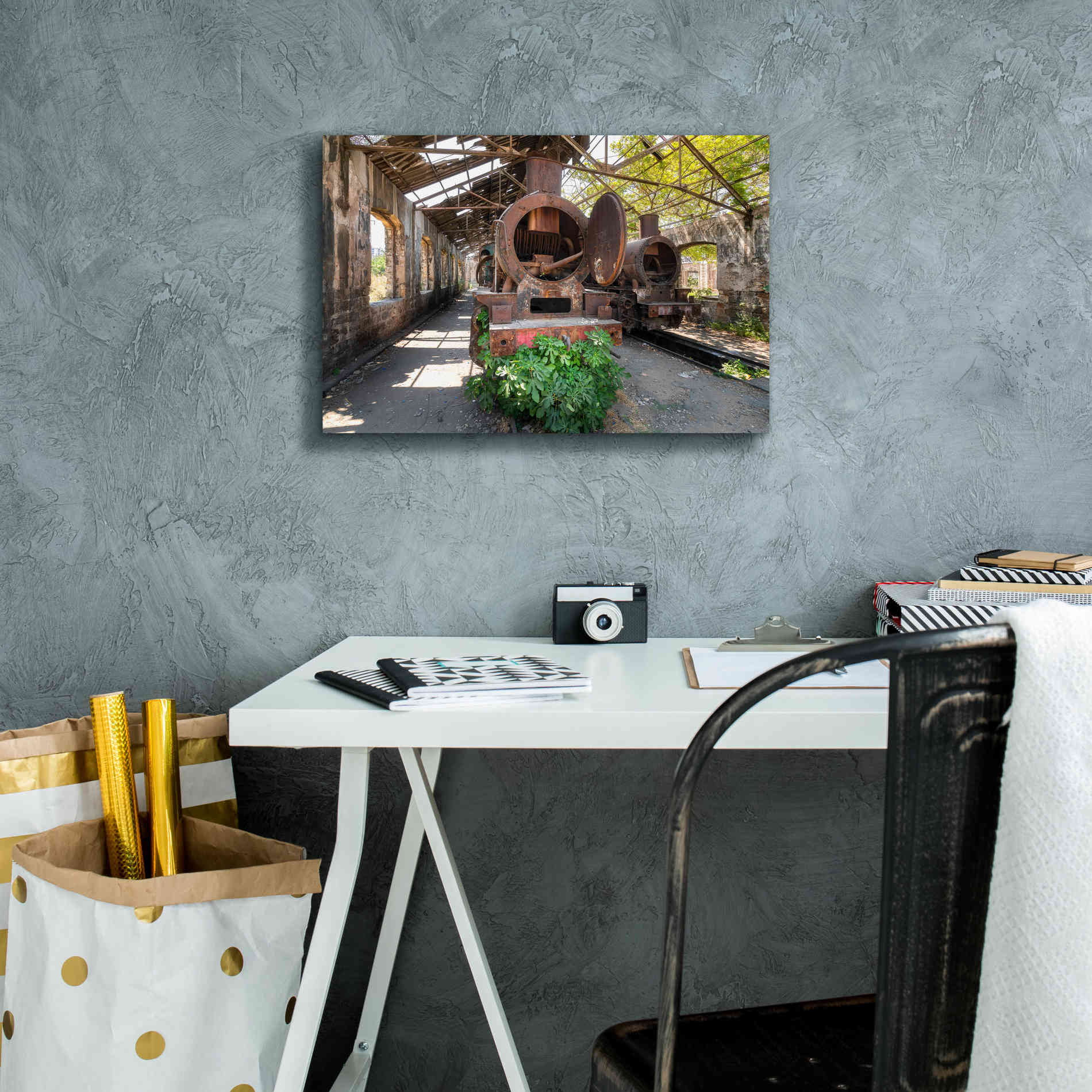 'Abandoned Trail' by Roman Robroek Giclee Canvas Wall Art,18 x 12