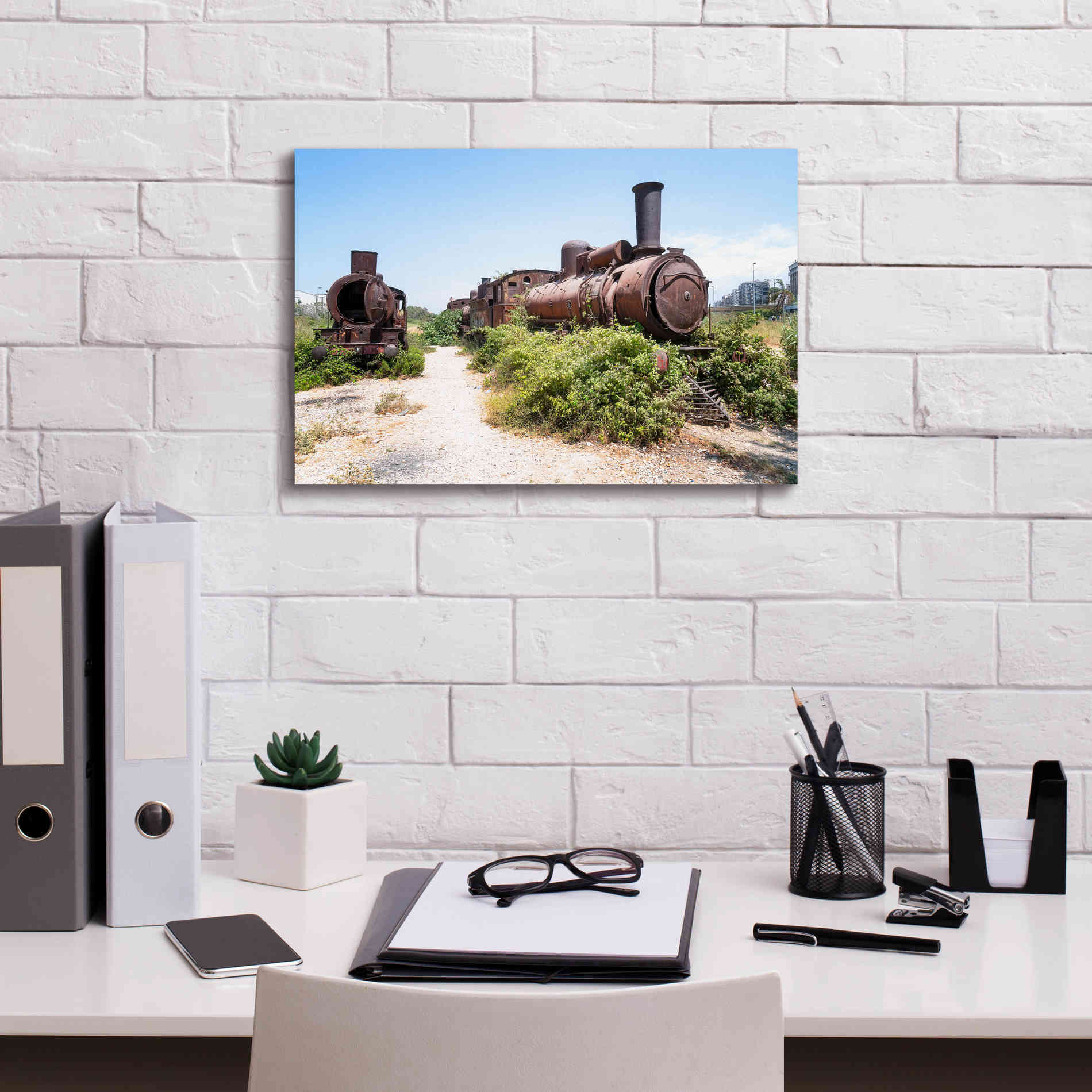 'Train Heritage' by Roman Robroek Giclee Canvas Wall Art,18 x 12